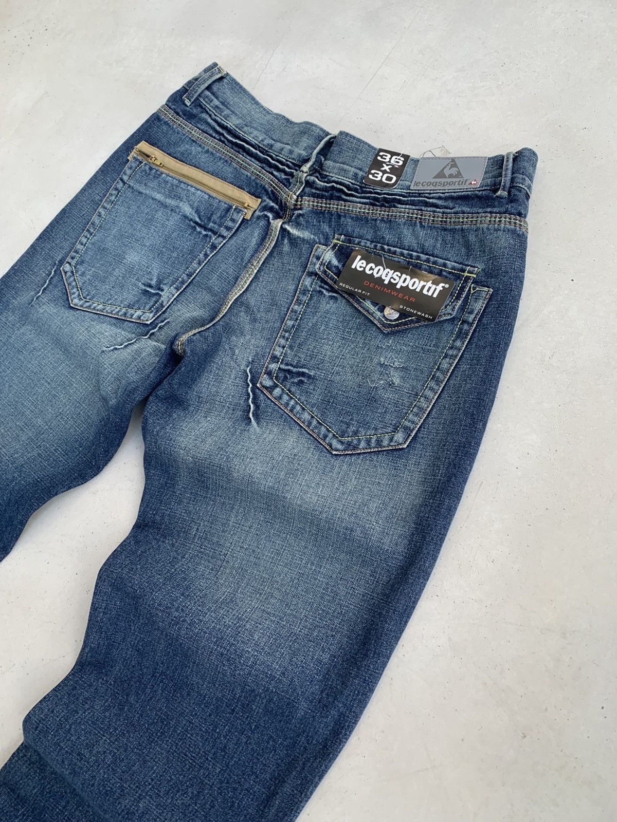 Le Coq Sportif Le Coq Sportif Jeans Vintage Baggy Denim Avantgarde Size US 34 / EU 50 - 10 Thumbnail