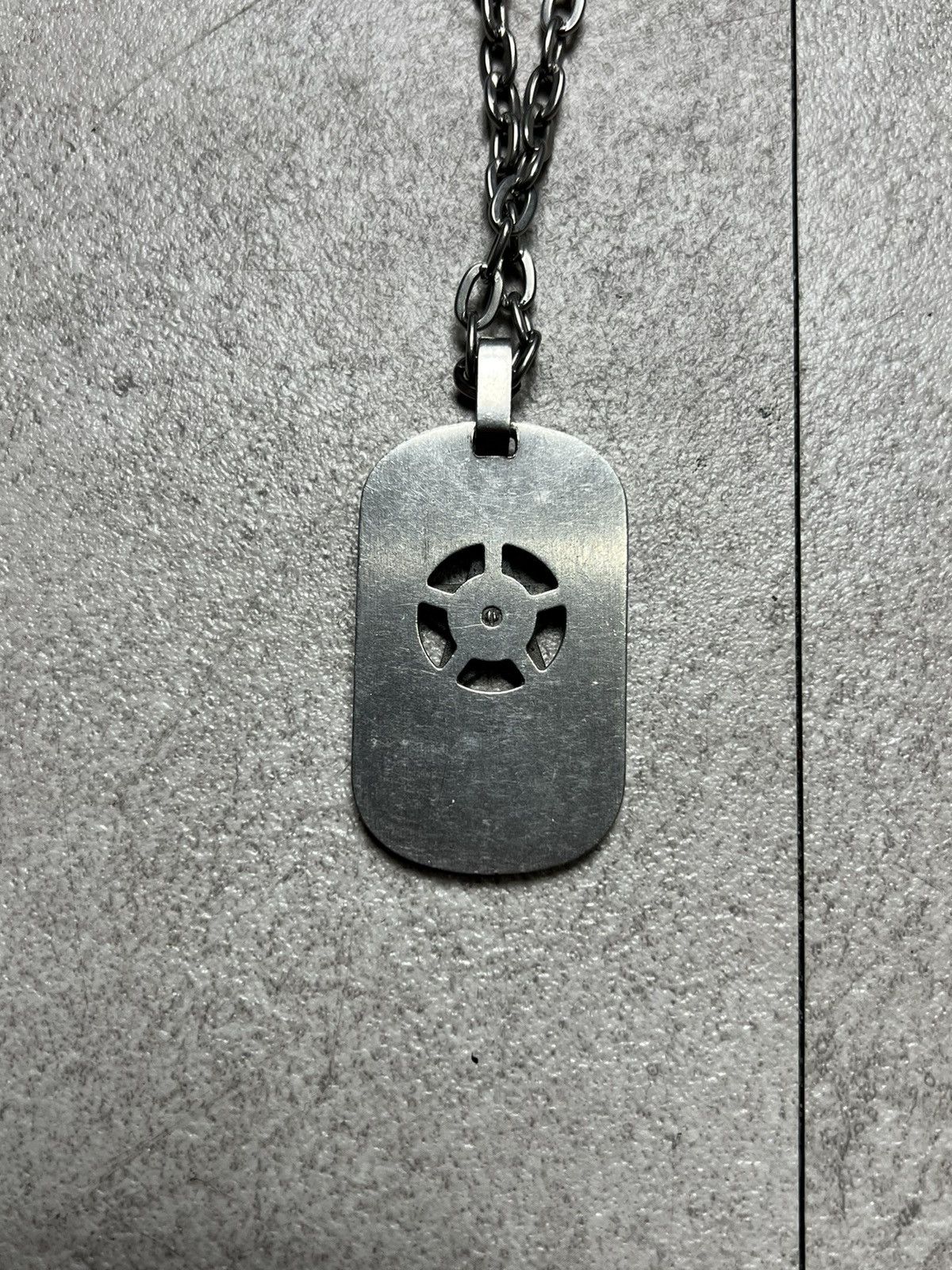 Dolce and Gabbana D&G Jewels logo dog tag necklace 00's
