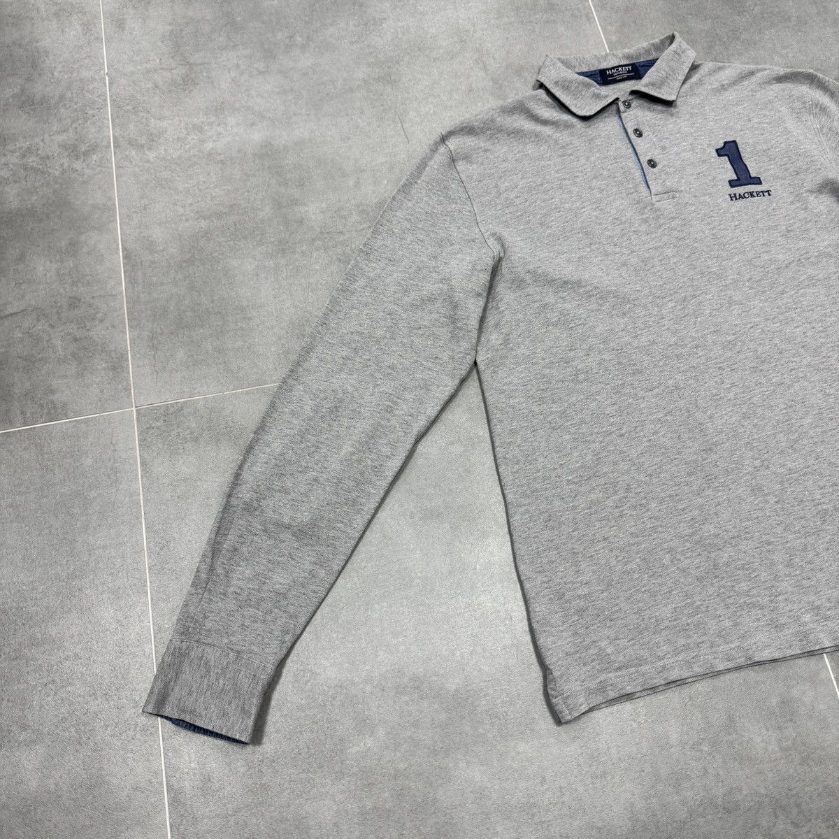 Hackett Hackett London #1 Elbow Patches Long Sleeve Rugby Polo Shirt Size US M / EU 48-50 / 2 - 3 Thumbnail
