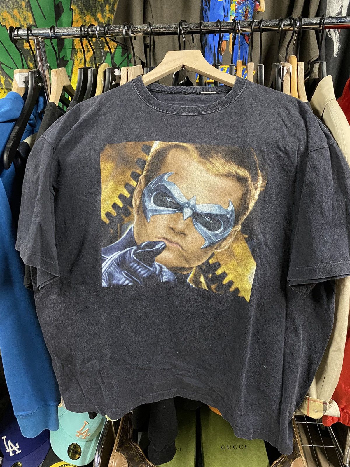 Vintage shops 90s 1997 Batman & Robin movie promo tee shirt