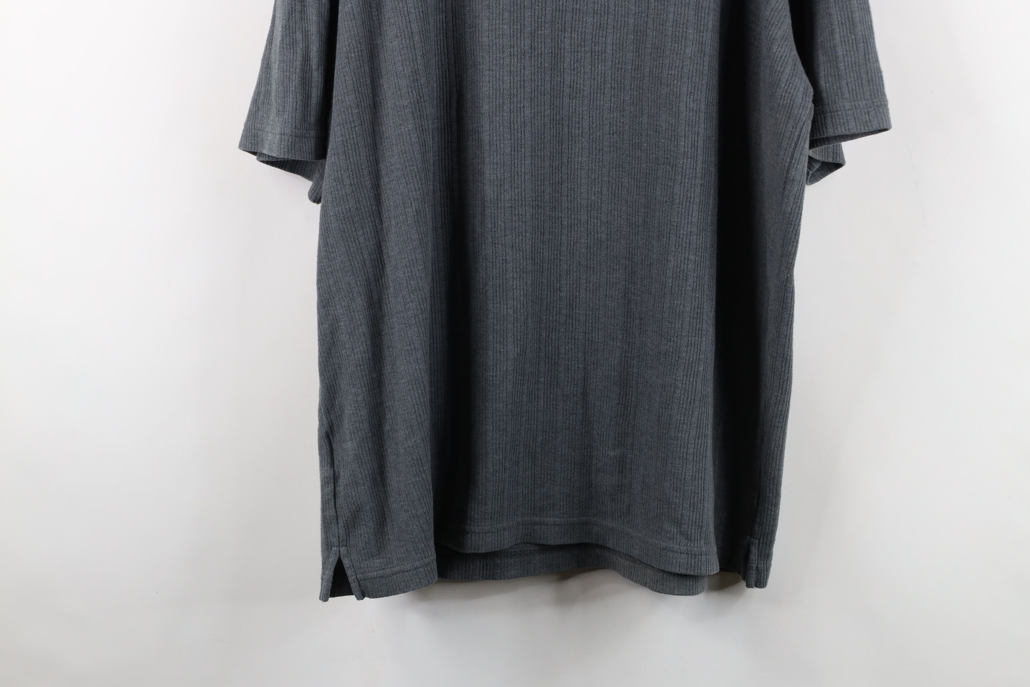 Vintage Vintage 90s Streetwear Knit Short Sleeve Henley T-Shirt Gray Size US XL / EU 56 / 4 - 11 Thumbnail