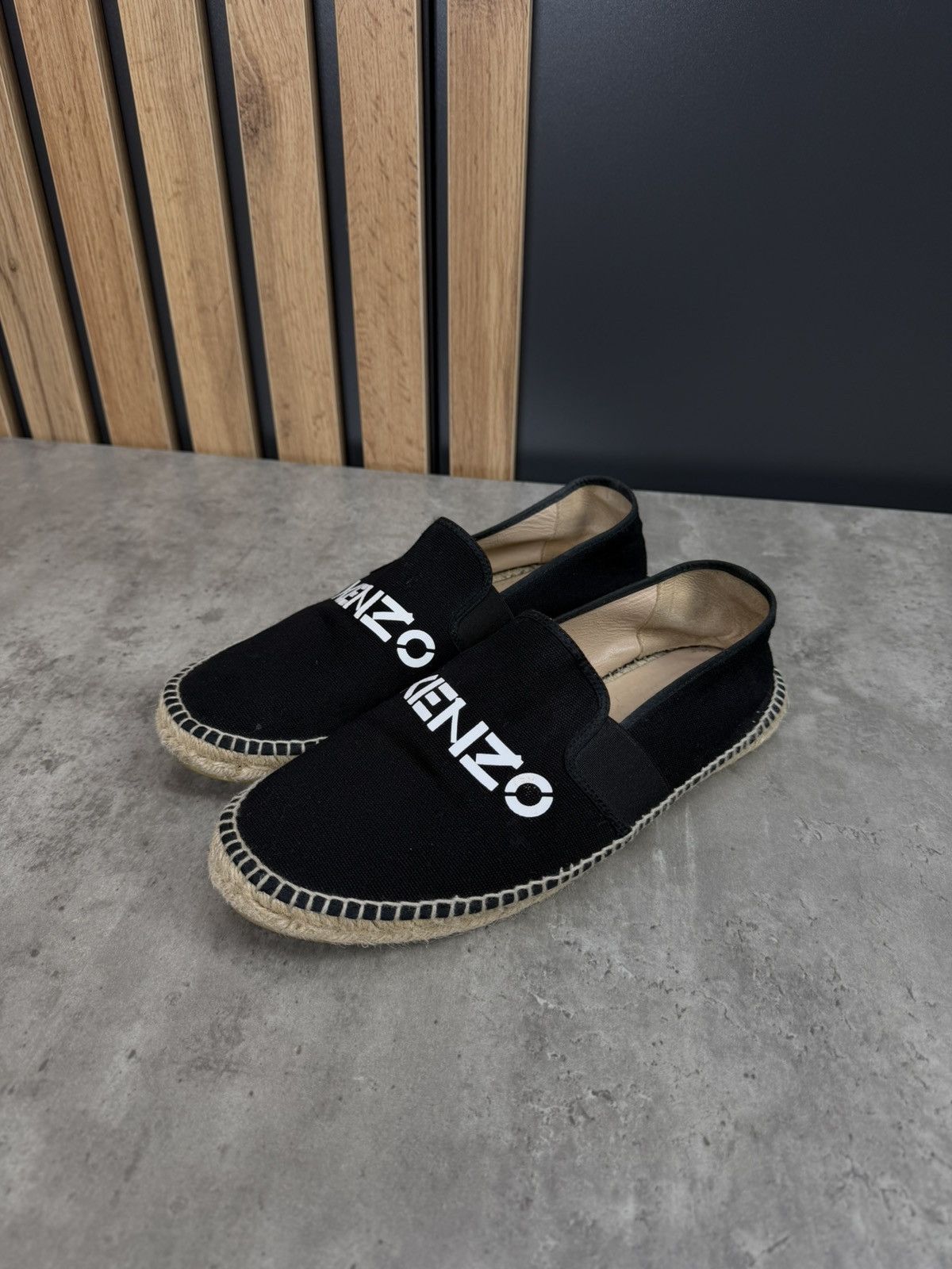 Kenzo Kenzo Black Logo Printed Espadrilles Size 42 Size US 8 / EU 41 - 2 Thumbnail