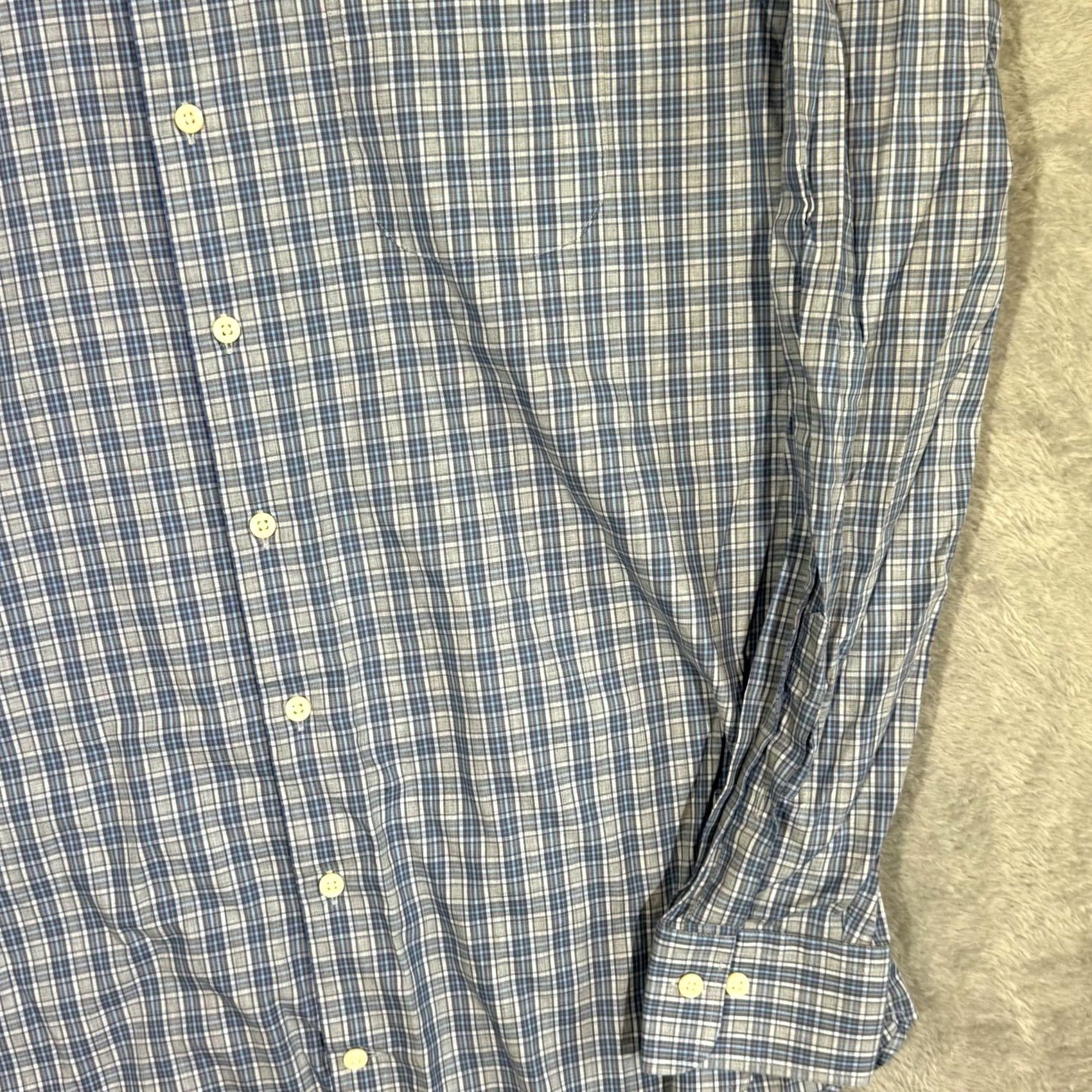 Peter Millar Peter Millar Long Sleeve Button-Up Shirt XL Blue Plaid Fitted Casual Men’s Shirt Size US XL / EU 56 / 4 - 5 Thumbnail