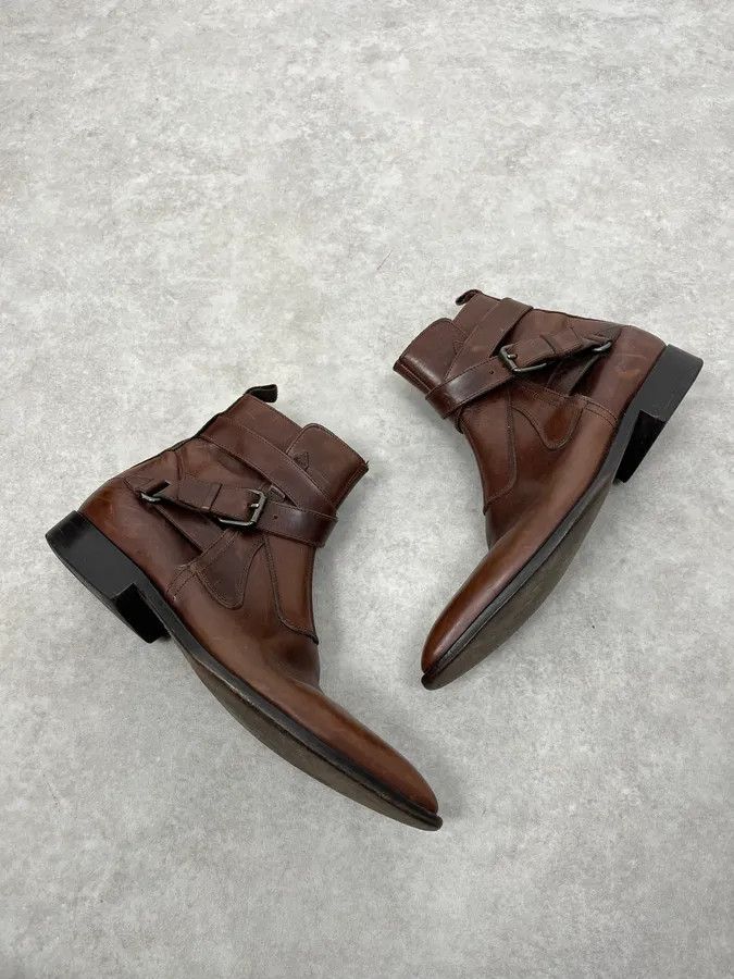 Miu Miu 2000s Miu Miu Brown Leather Ankle Boots Size US 7.5 / EU 40-41 - 2 Thumbnail