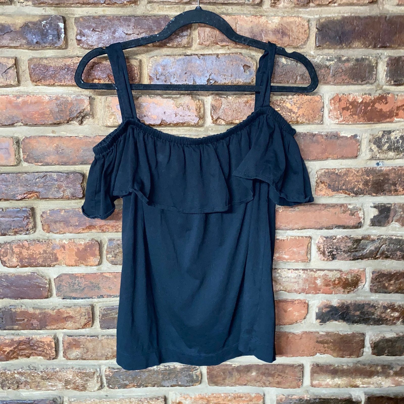 J.Crew J. Crew Black Off-The-Shoulder Sleeveless Tank Top Medium Size M / US 6-8 / IT 42-44 - 2 Thumbnail