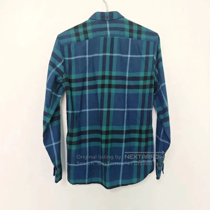 Burberry Burberry Blue Checked Cotton Men's Shirt. Size US S / EU 44-46 / 1 - 2 Thumbnail