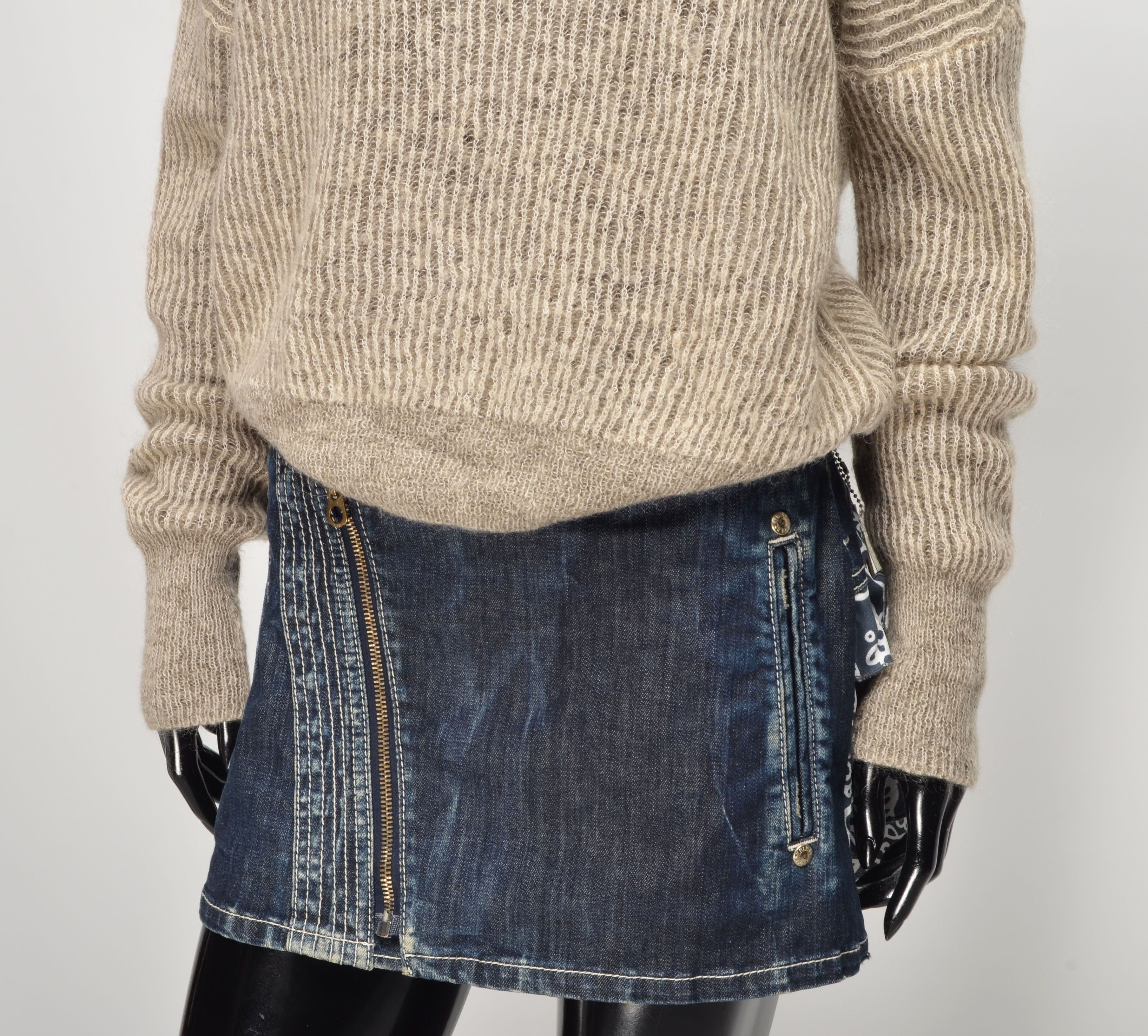 Designer Nile Atelier Gray Lightweight Mohair Blend Sweater Size M / US 6-8 / IT 42-44 - 3 Thumbnail