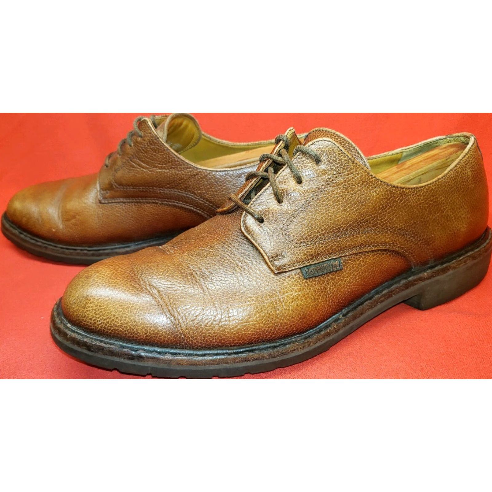 Mephisto Mephisto Men's Oxford 9.5M Brown Pebbled Leather Air Relax Insoles Oxford Casual Mens Brown Pebbled Leather Arch Support Cushioned Leather Lined Size US 10 / EU 43 - 3 Thumbnail