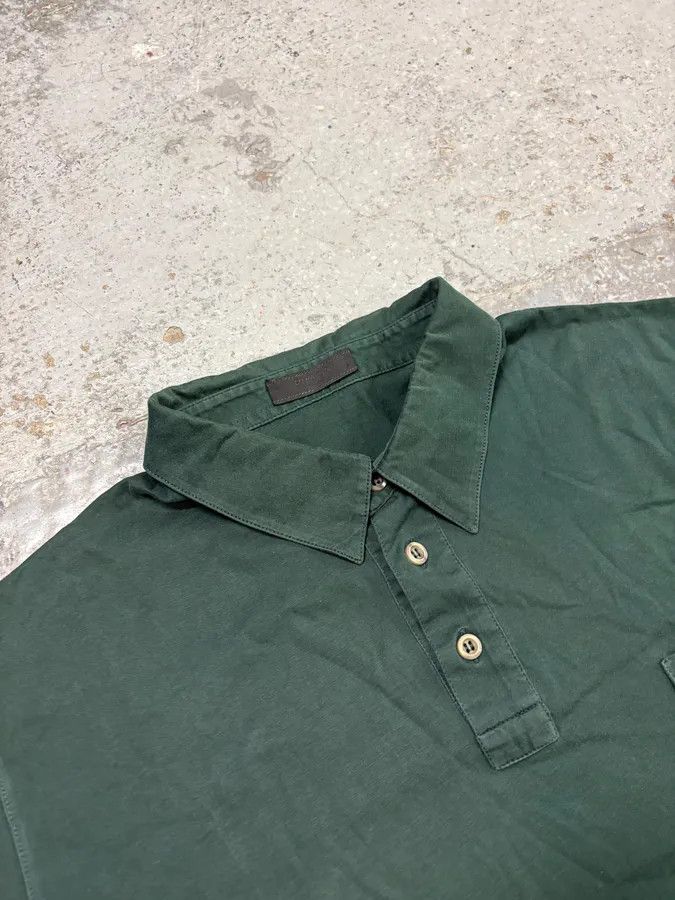 Prada SS2014 Prada Minimalist Olive Logo Polo Size US S / EU 44-46 / 1 - 5 Thumbnail