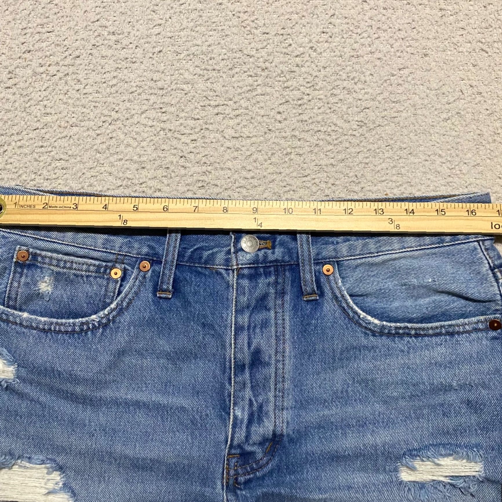 Madewell Madewell Jeans Shorts Blue Denim 3" Inseam Cut-Off Women's 28 N/A Size 28" / US 6 / IT 42 - 7 Thumbnail