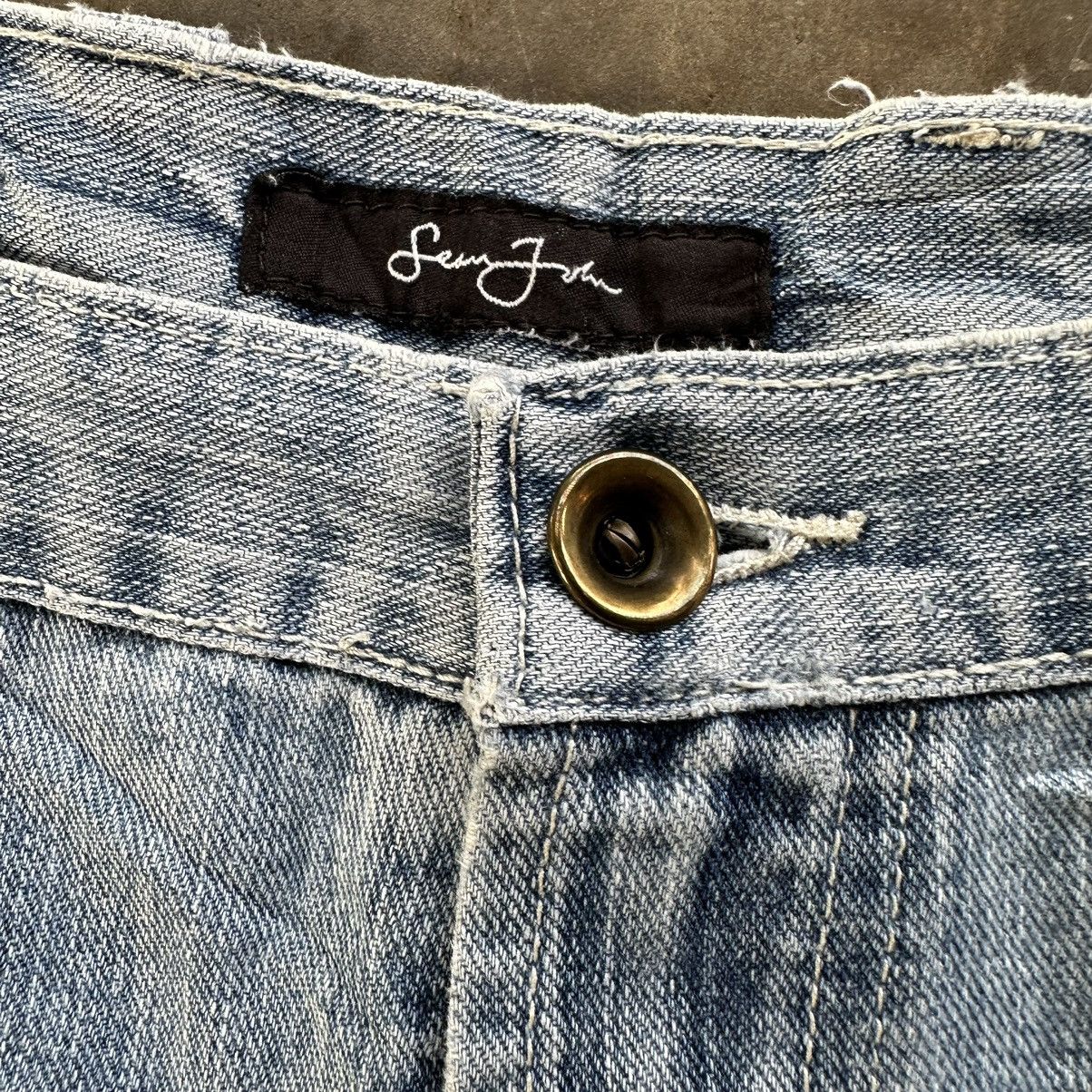 Japanese Brand Vintage Sean John Lightwash Faded Jean Distressed Denim Pant Size US 39 - 6 Thumbnail