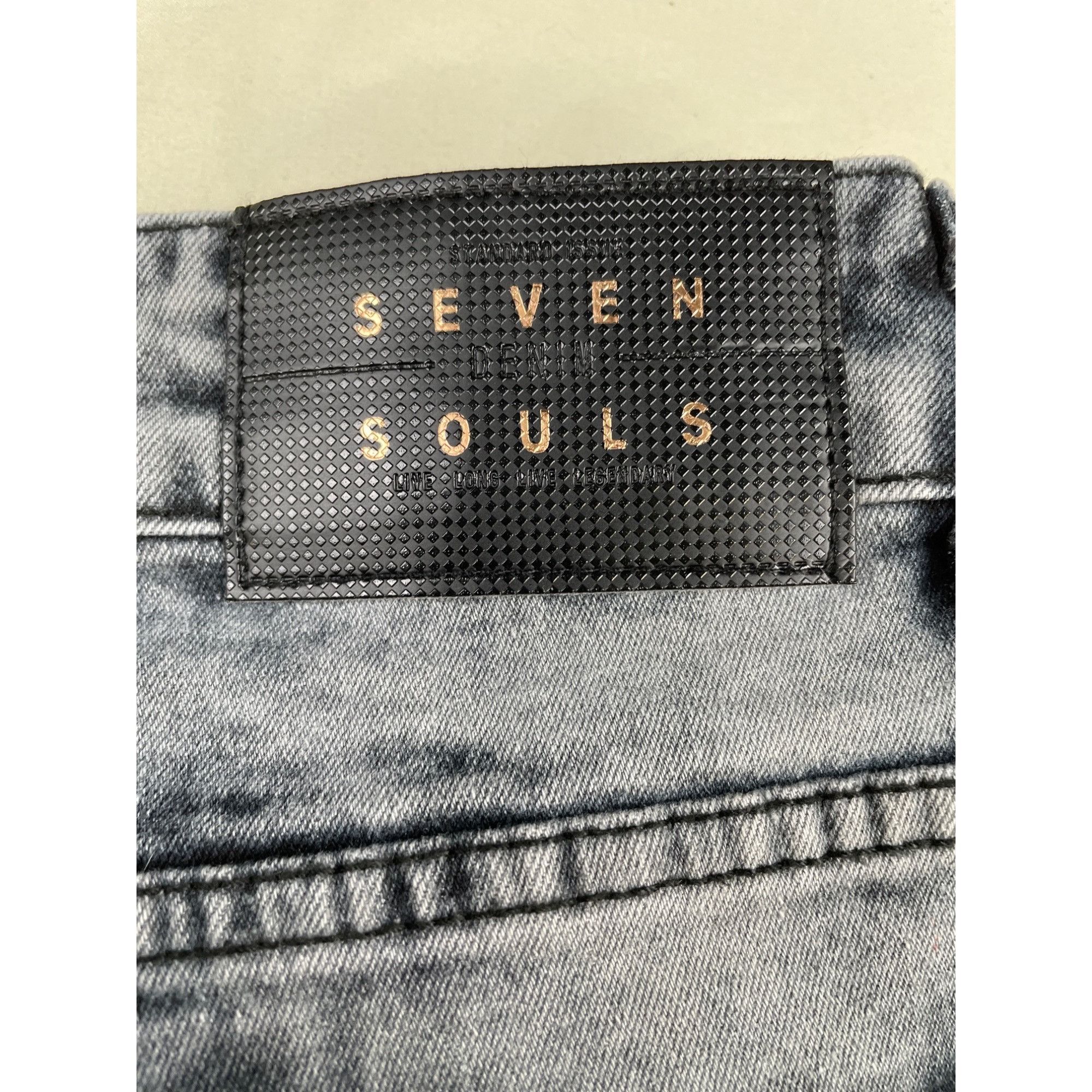 Other Seven Souls Men's Gray wash Jeans stretch skinny size 32 x 3 Size US 32 / EU 48 - 4 Thumbnail