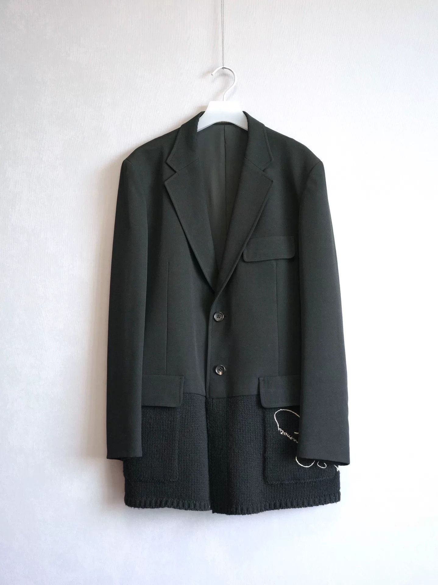 Yohji Yamamoto Yohji Yamamoto 07AW Embroidered Knit Coat Size US L / EU 52-54 / 3 - 1 Thumbnail
