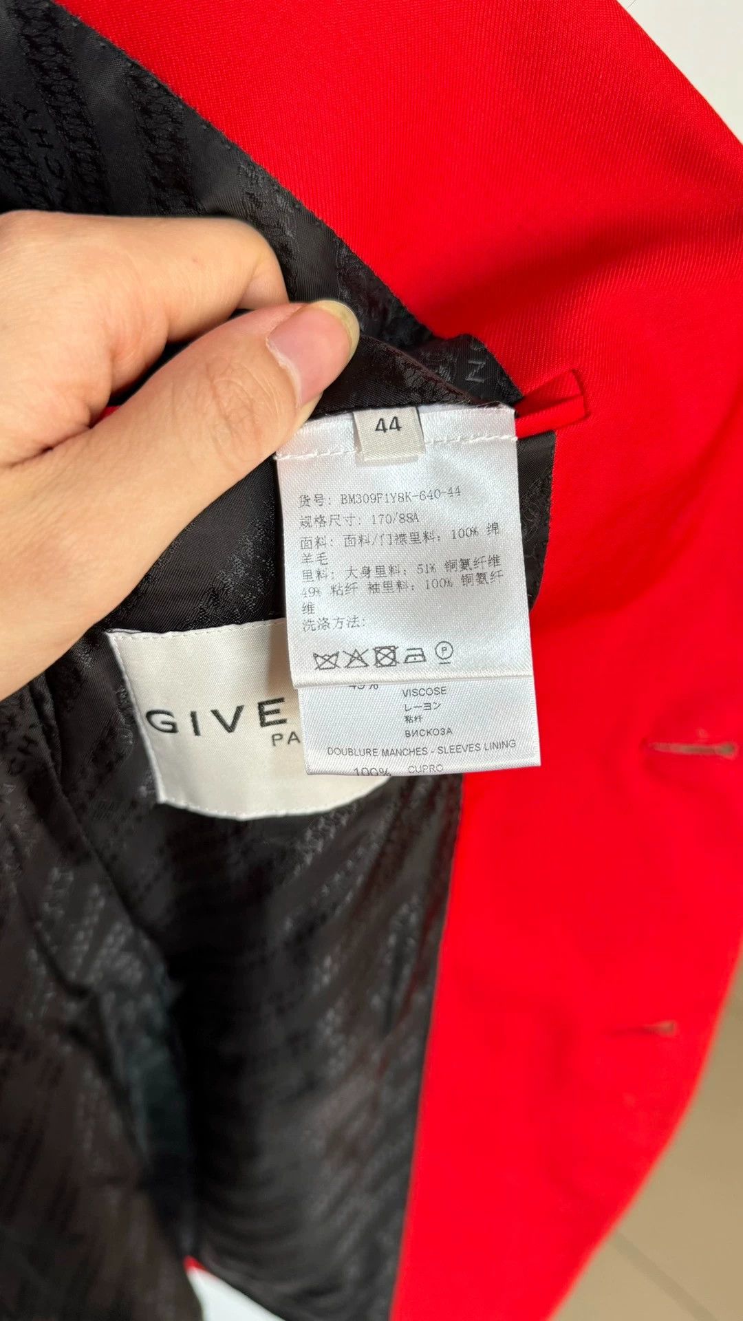 Givenchy Givenchy Red Wool Blazer 44 Size 44R - 5 Thumbnail