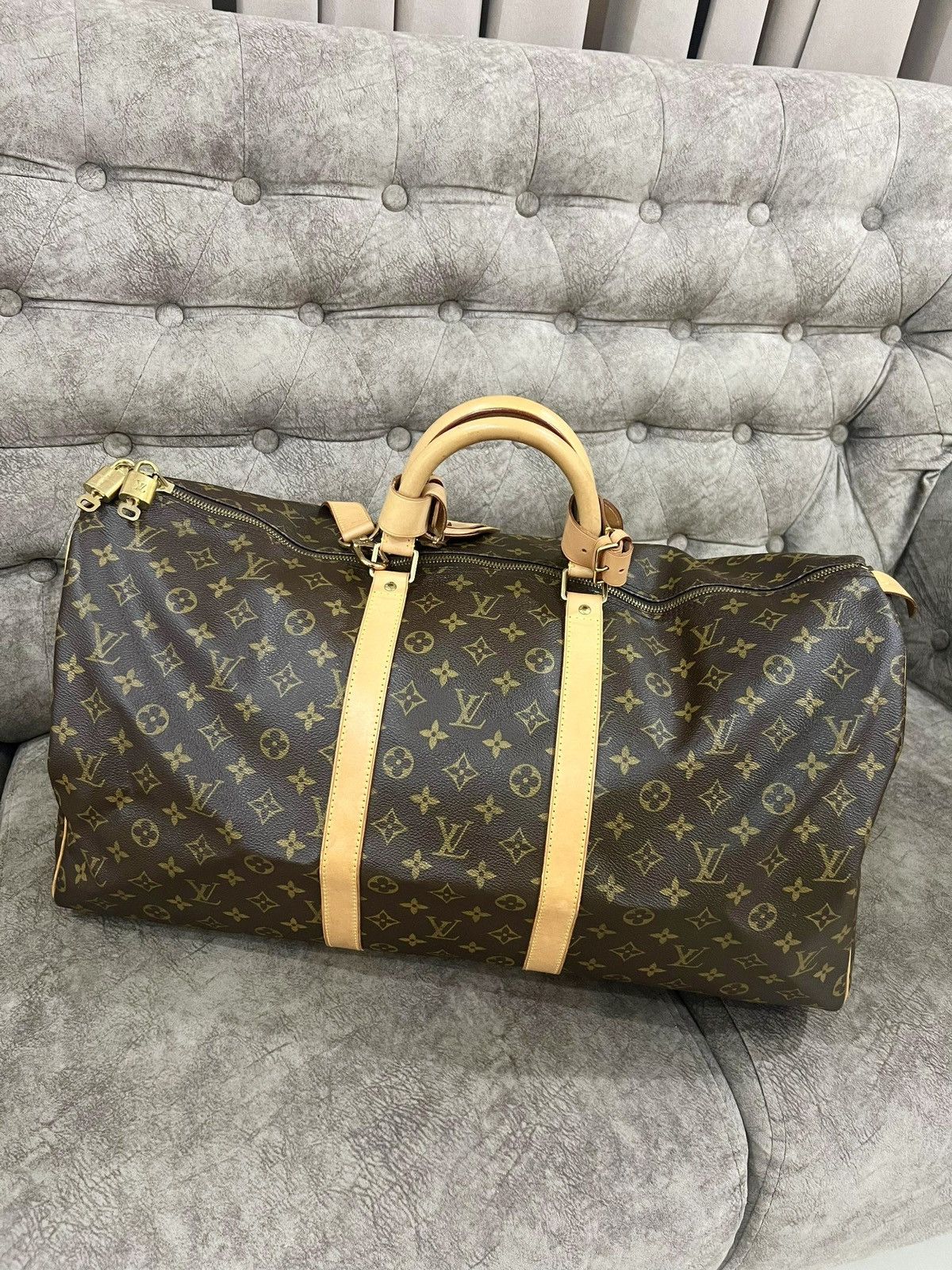 Louis Vuitton LOUIS VUITTON 'KEEPALL 55' Monogram FRANCE SUPERB CONDITION! Size ONE SIZE - 2 Thumbnail
