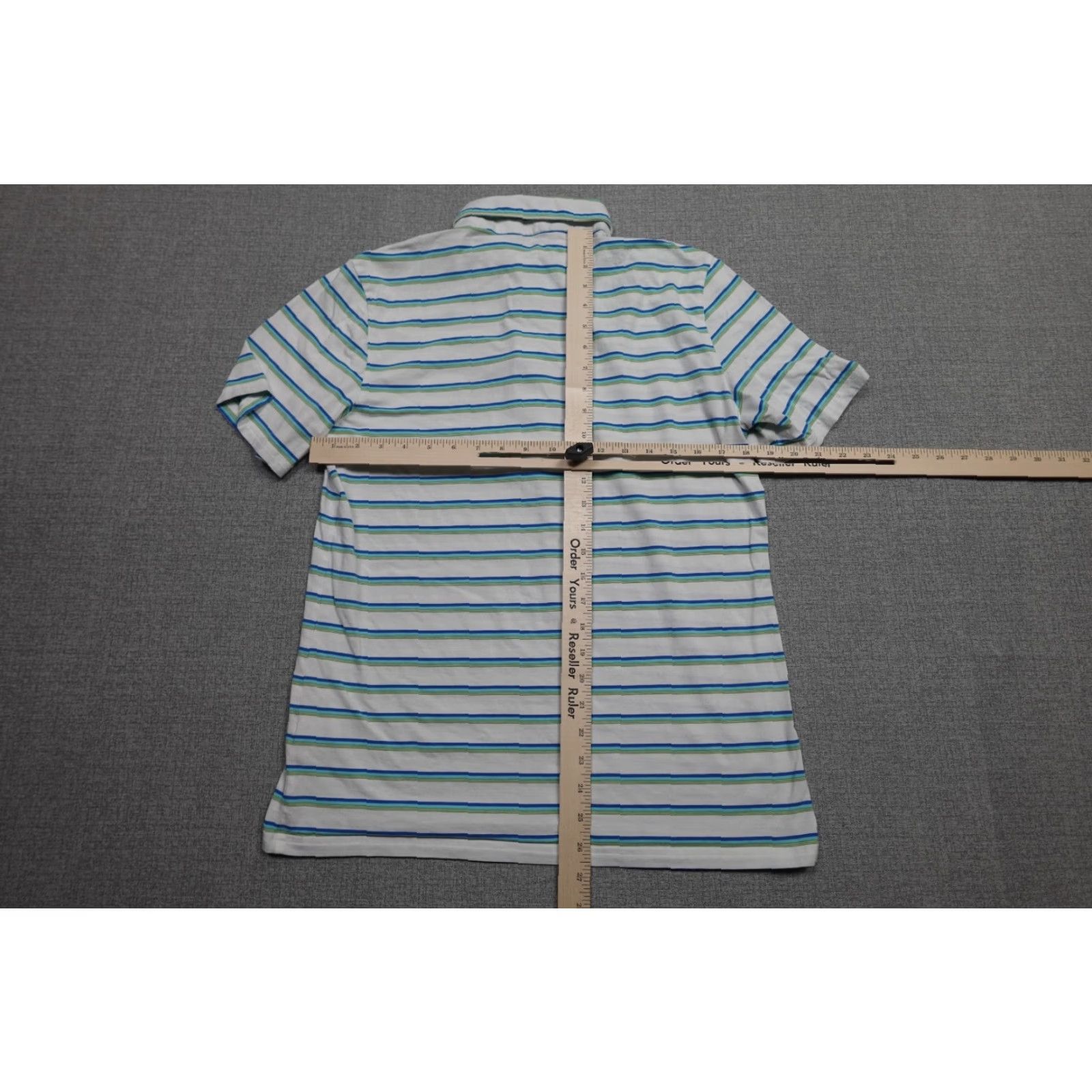 Vintage Criquet Polo Mens White Striped Golf Performance Stretch Comfort Short Sleeve Polo Mens White Striped Golf Size US M / EU 48-50 / 2 - 6 Thumbnail