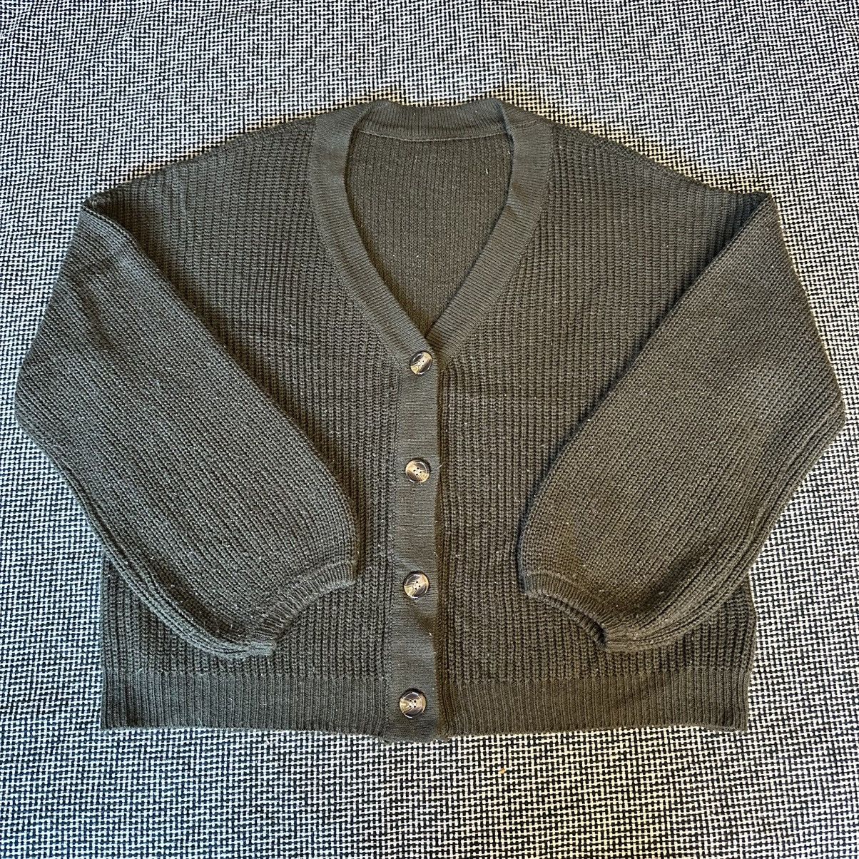 Vintage Vintage Olive Knitted Cardigan Sweater Size US M / EU 48-50 / 2 - 1 Thumbnail