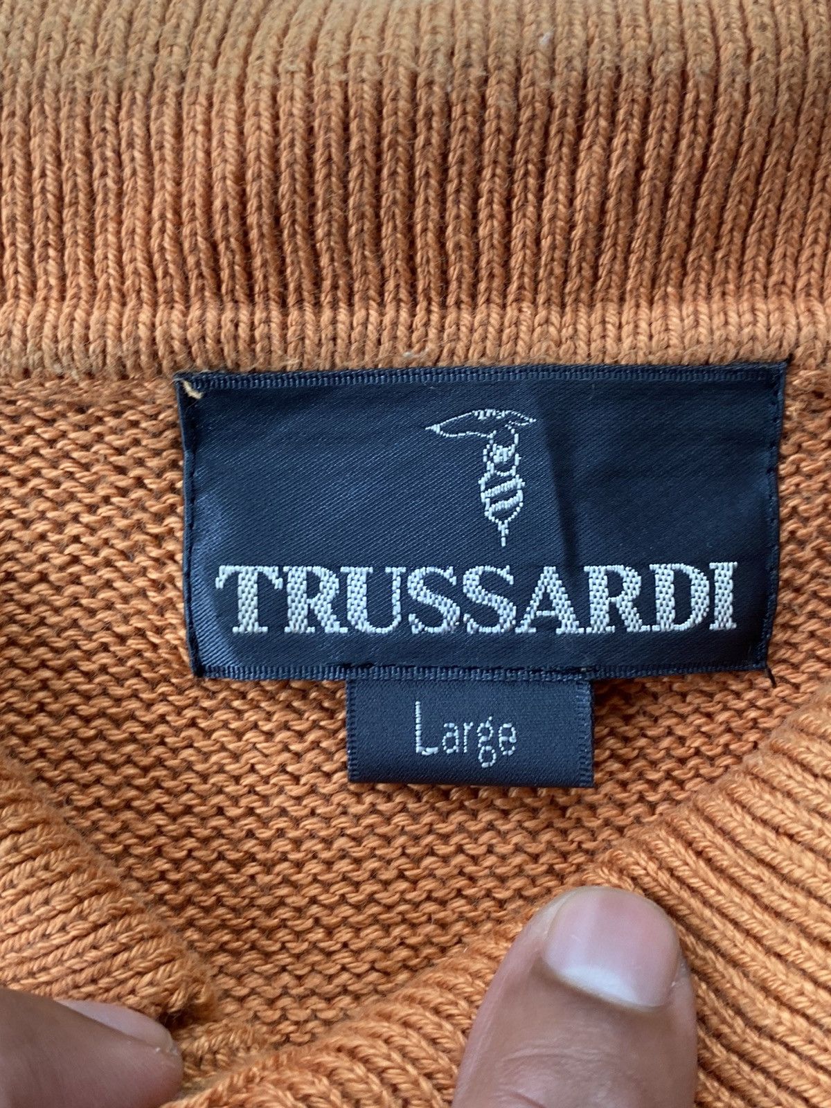 Trussardi × Vintage Vtg Trussardi Polos Knitwear Size US L / EU 52-54 / 3 - 8 Thumbnail