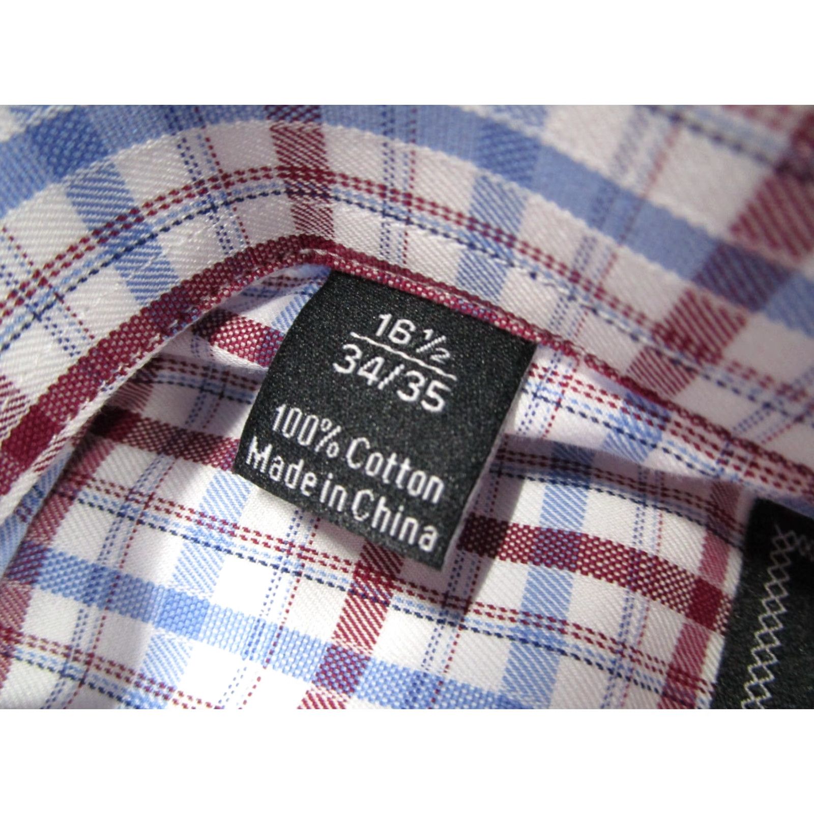 David Donahue VINTAGE David Donahue Dress Shirt Mens 16.5 34 Red Check Long Sleeve Business Casual Designer Size 34R - 4 Thumbnail