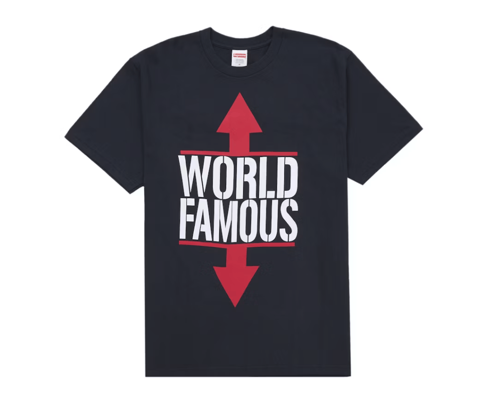 Supreme Supreme World Famous Tee Navy Size M Size US M / EU 48-50 / 2 - 1 Thumbnail