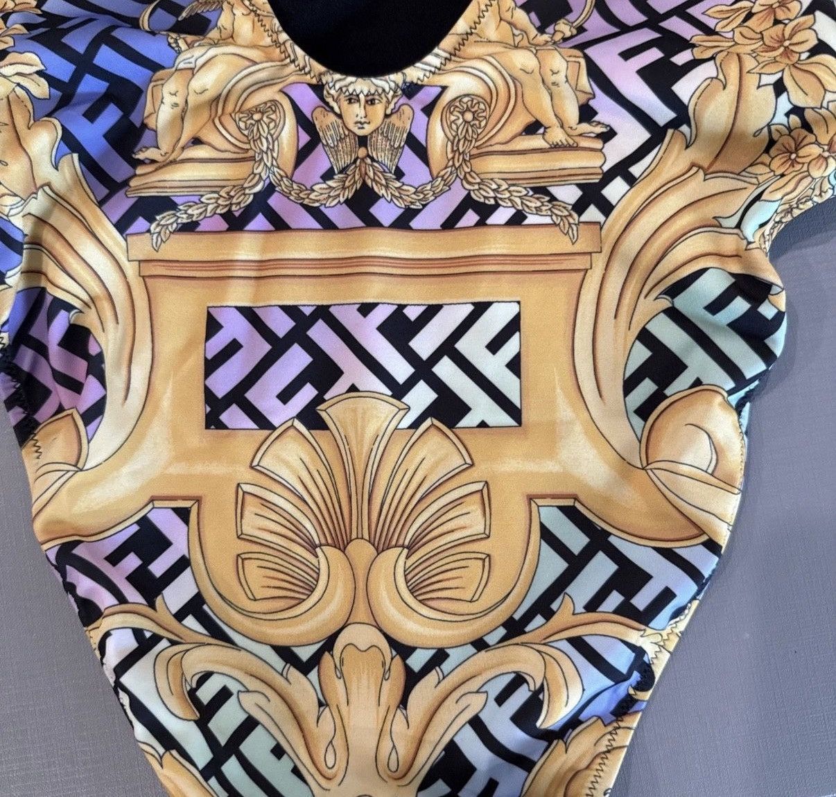 Versace Fendace Versace Fendi Baroque One-Piece Swimsuit Bodysuit XS Size XS / US 0-2 / IT 36-38 - 6 Thumbnail