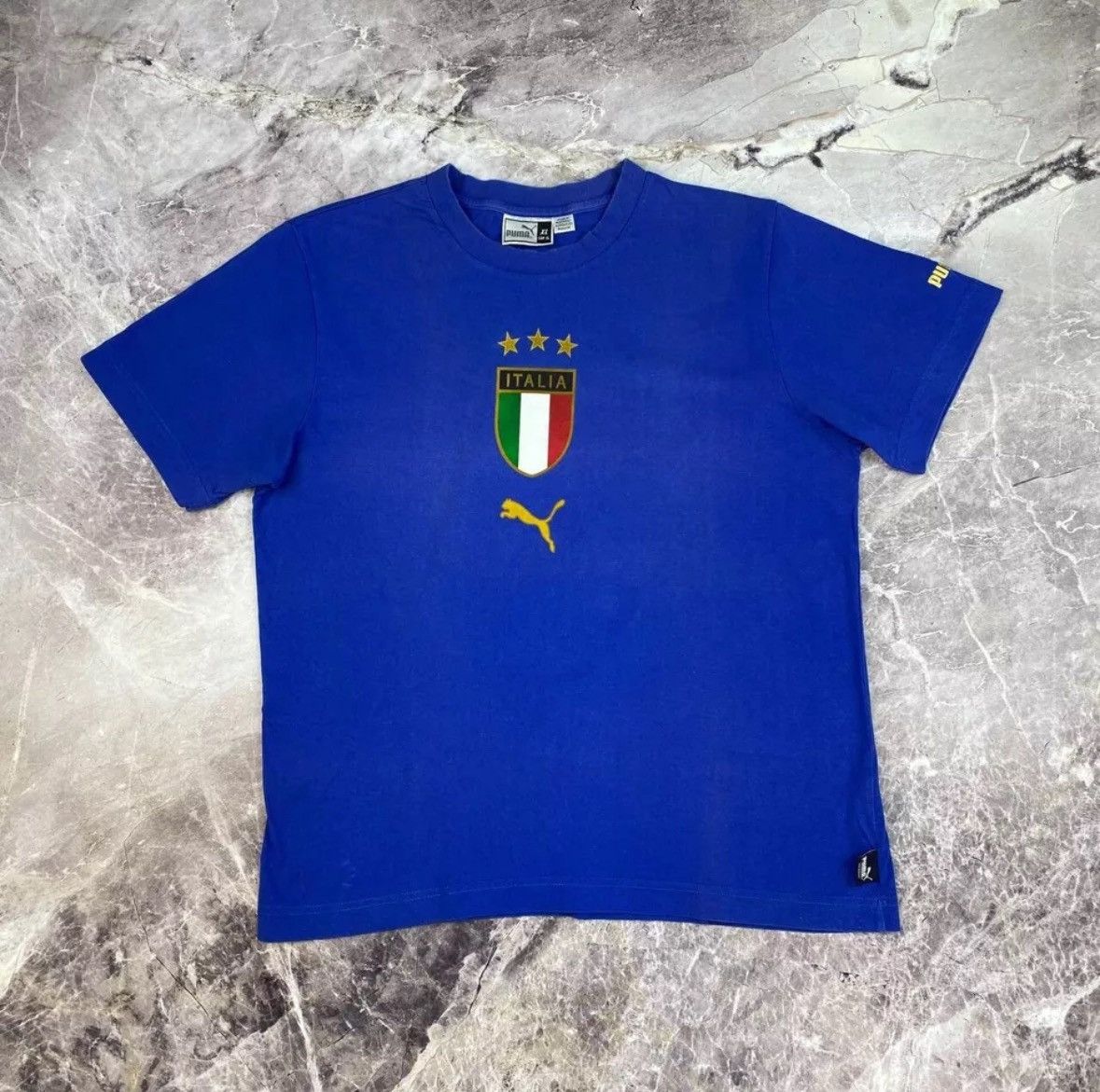 Puma × Vintage Vintage Puma Italia Neil Barrett Soccer T Shirt Jersey Size US XL / EU 56 / 4 - 1 Thumbnail