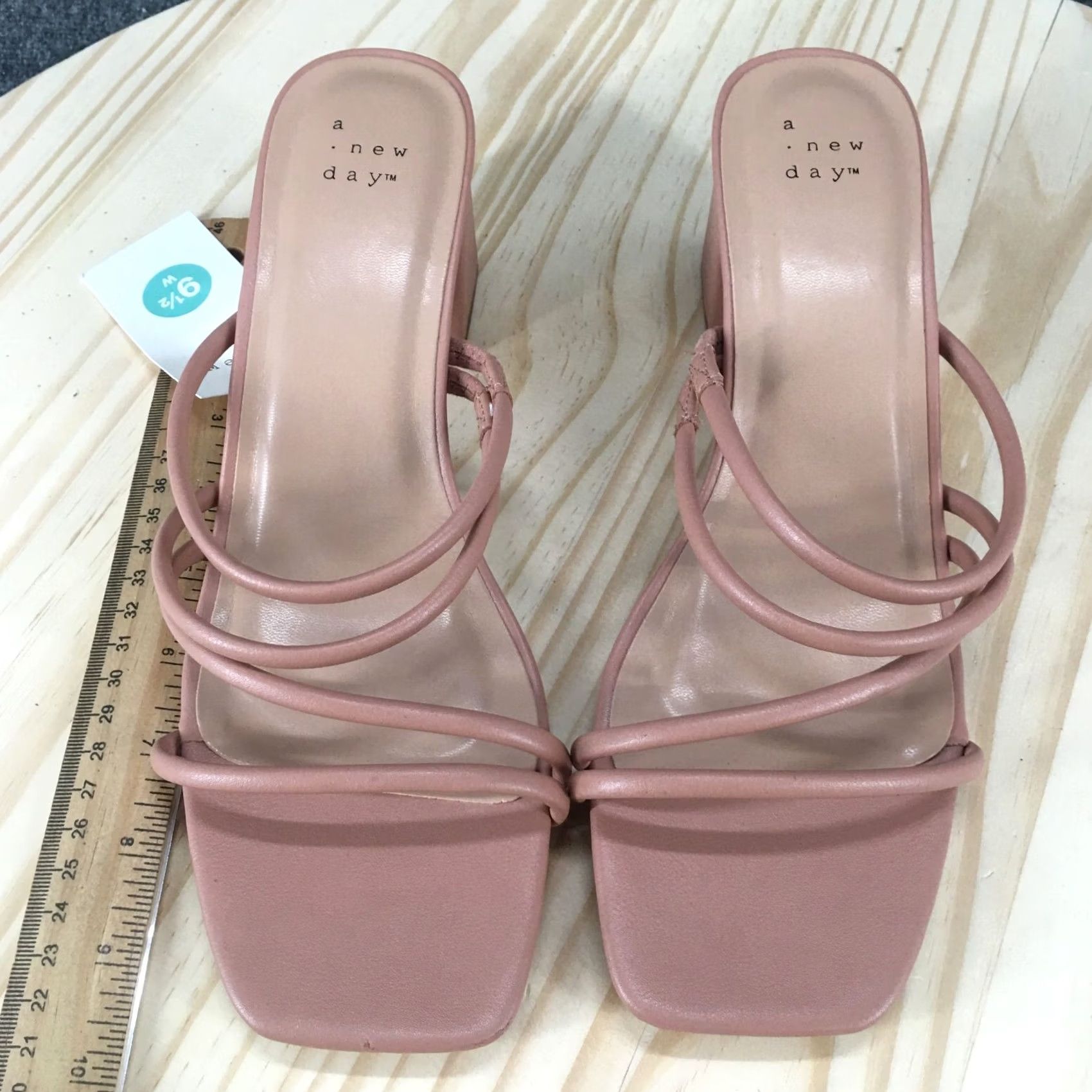 Vintage A New Day Sandals Womens 9.5 W Blakely Mule Slides Pink Faux Leather Block NEW Size US 10 / IT 40 - 5 Thumbnail
