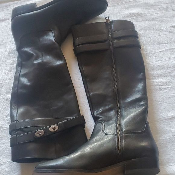 Coach Coach Linette Black Leather Tall Sz 9 Boots Size US 9 / IT 39 - 4 Thumbnail