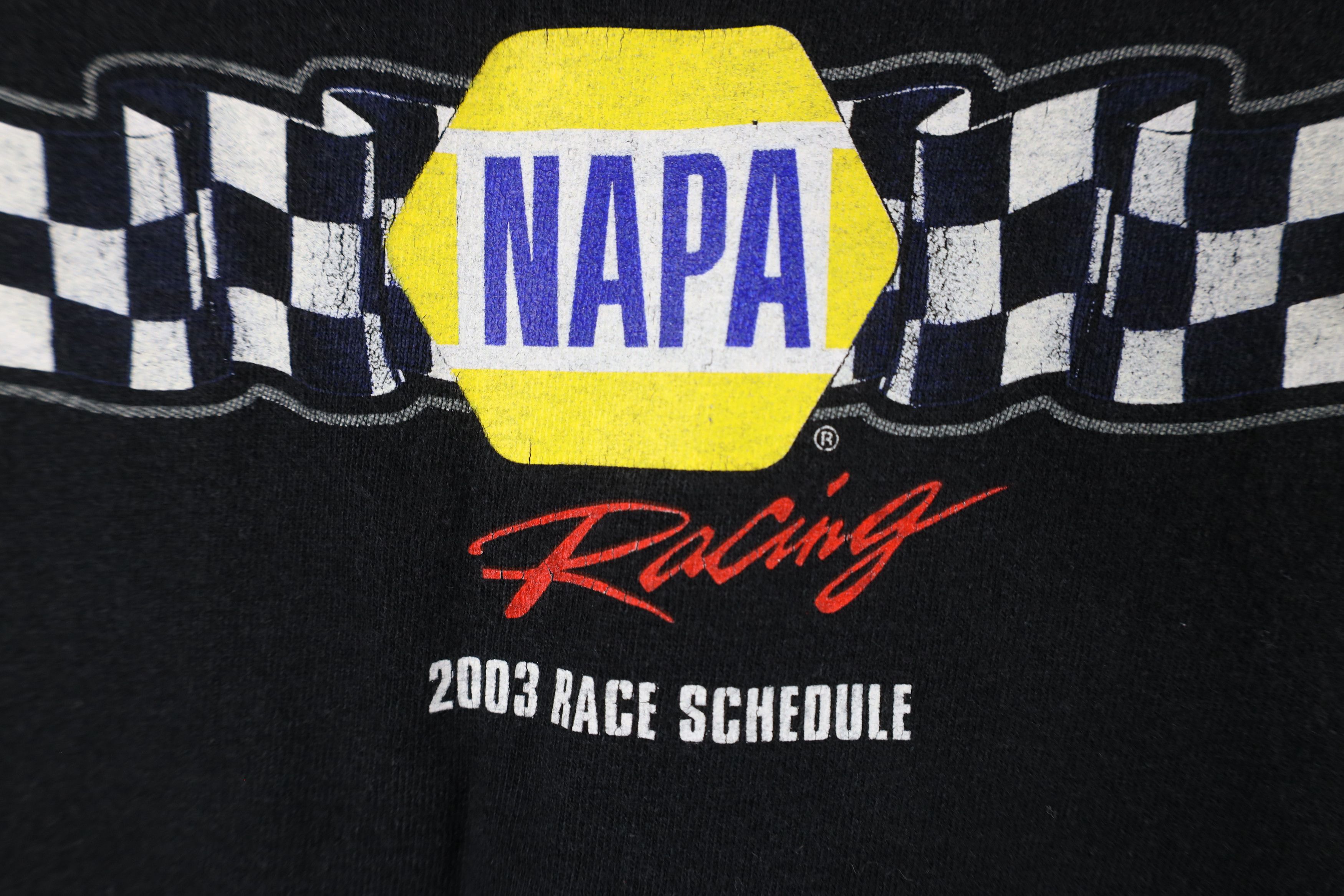 Vintage Vintage Y2K 2003 NASCAR Out NAPA Racing Tour T-Shirt Black Size US XL / EU 56 / 4 - 5 Thumbnail