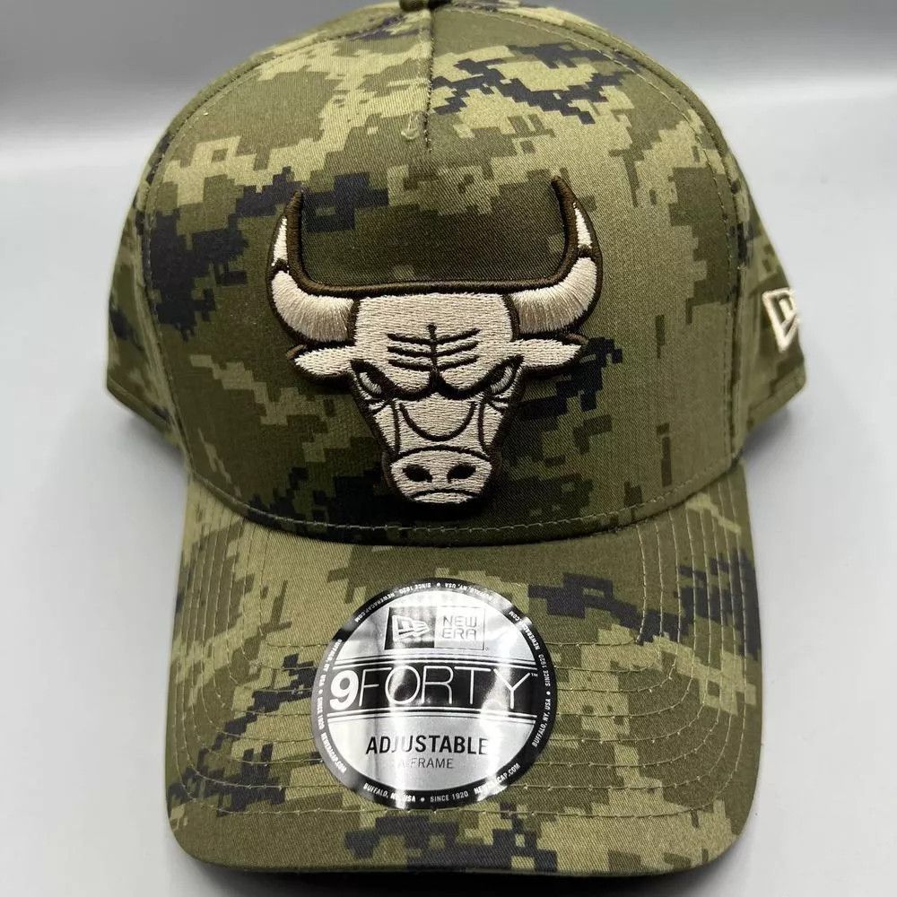 New Era Chicago Bulls Hat Men Camo 9Forty New Era Snap Back Cap New Size ONE SIZE - 1 Thumbnail