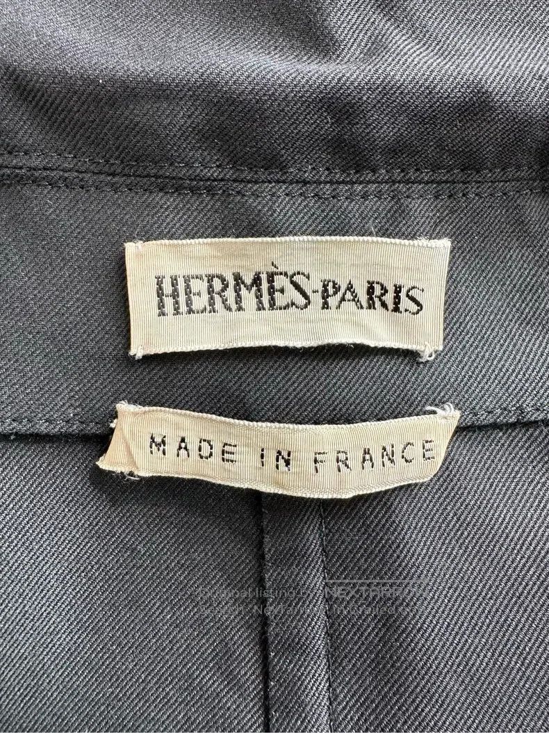 Hermes Hermes Margiela Era Classic Black Double F Logo Coat - Bla Size S / US 4 / IT 40 - 7 Thumbnail
