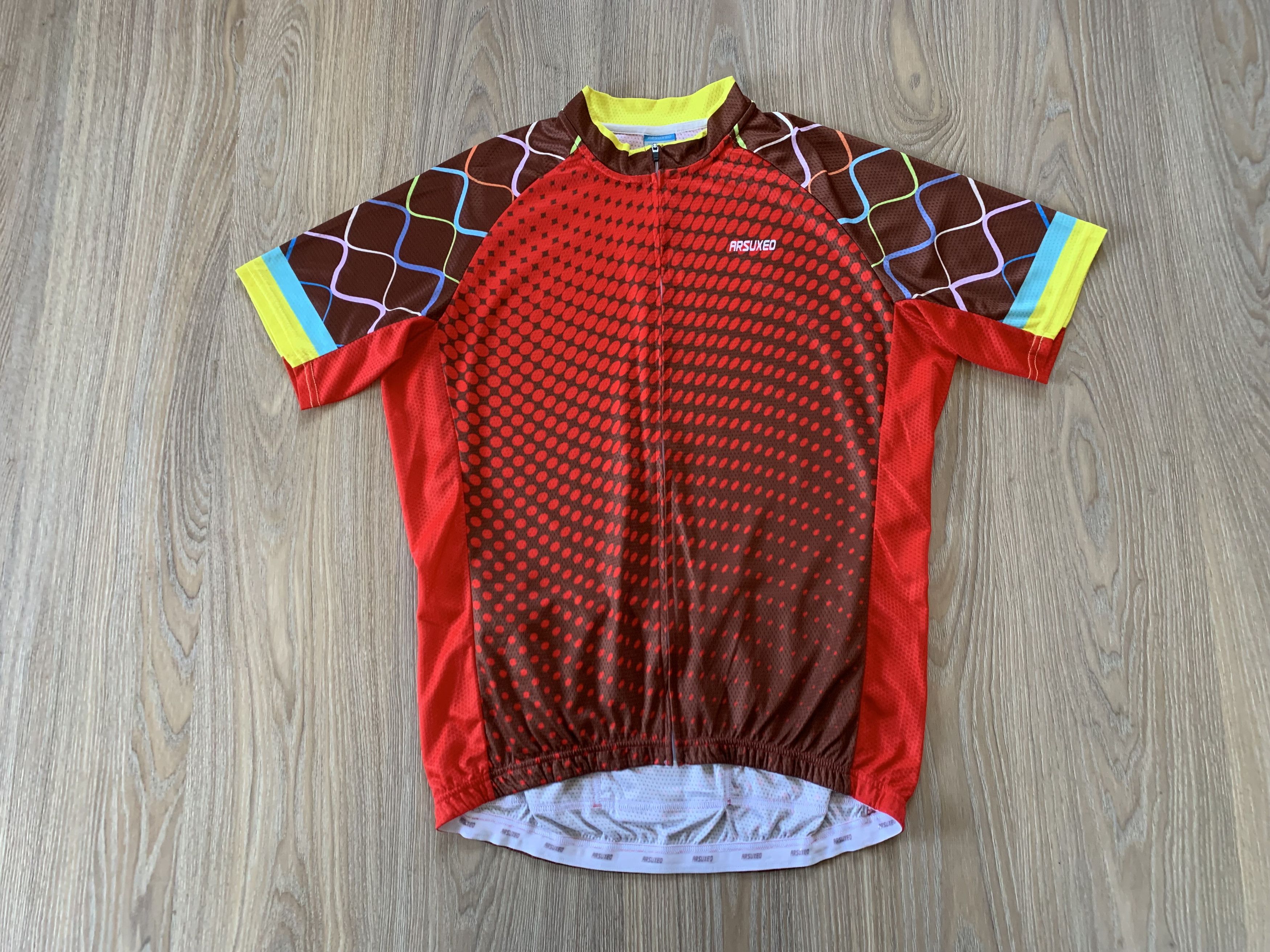 Bicycle Arsuxeo Men's Short Sleeve Full Zip Cycling Jersey Size US XXL / EU 58 / 5 - 2 Thumbnail