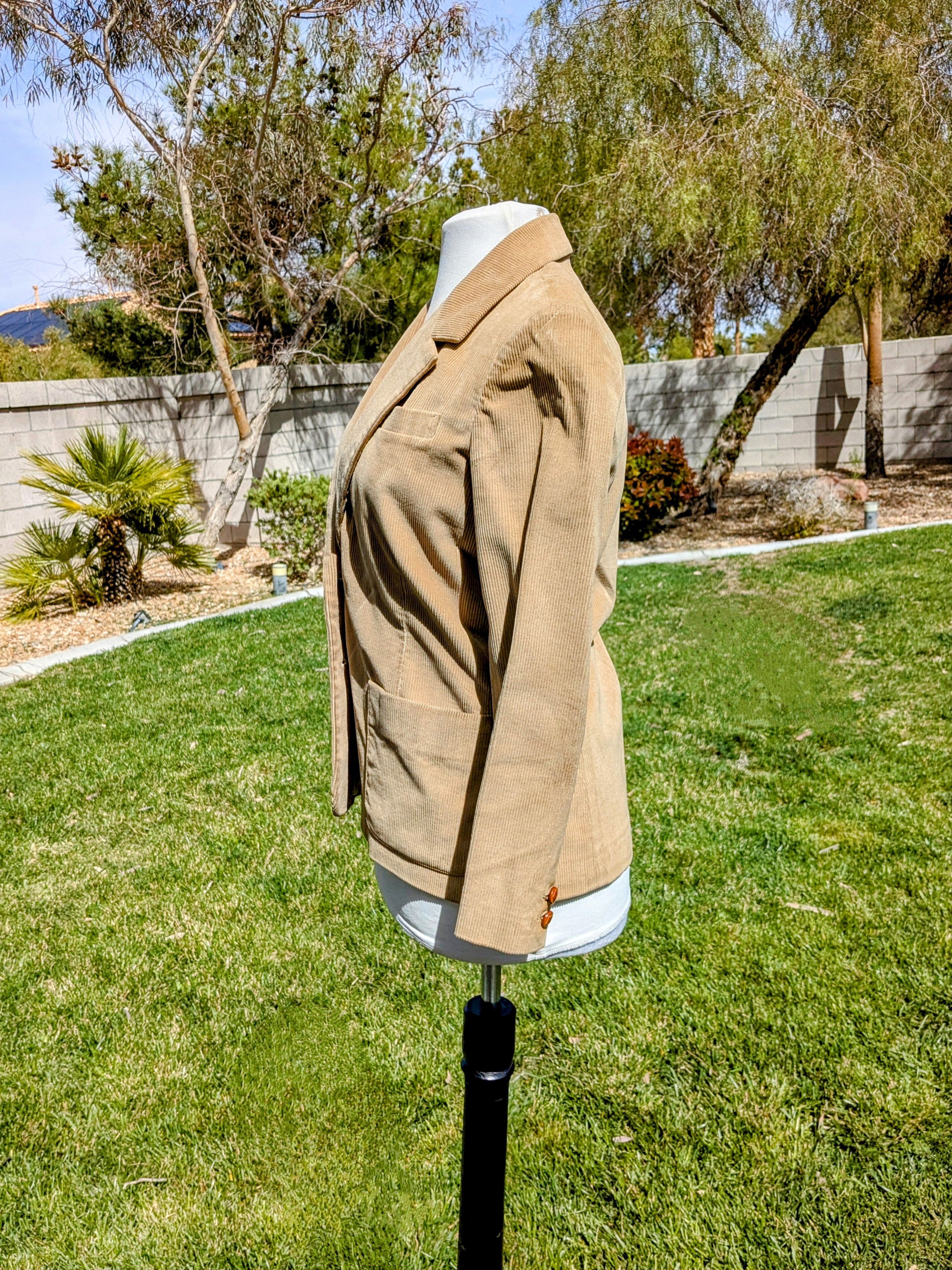 Vintage VTG The Fashion Place Petite Corduroy Sears Roebuck Blazer Size M / US 6-8 / IT 42-44 - 2 Thumbnail