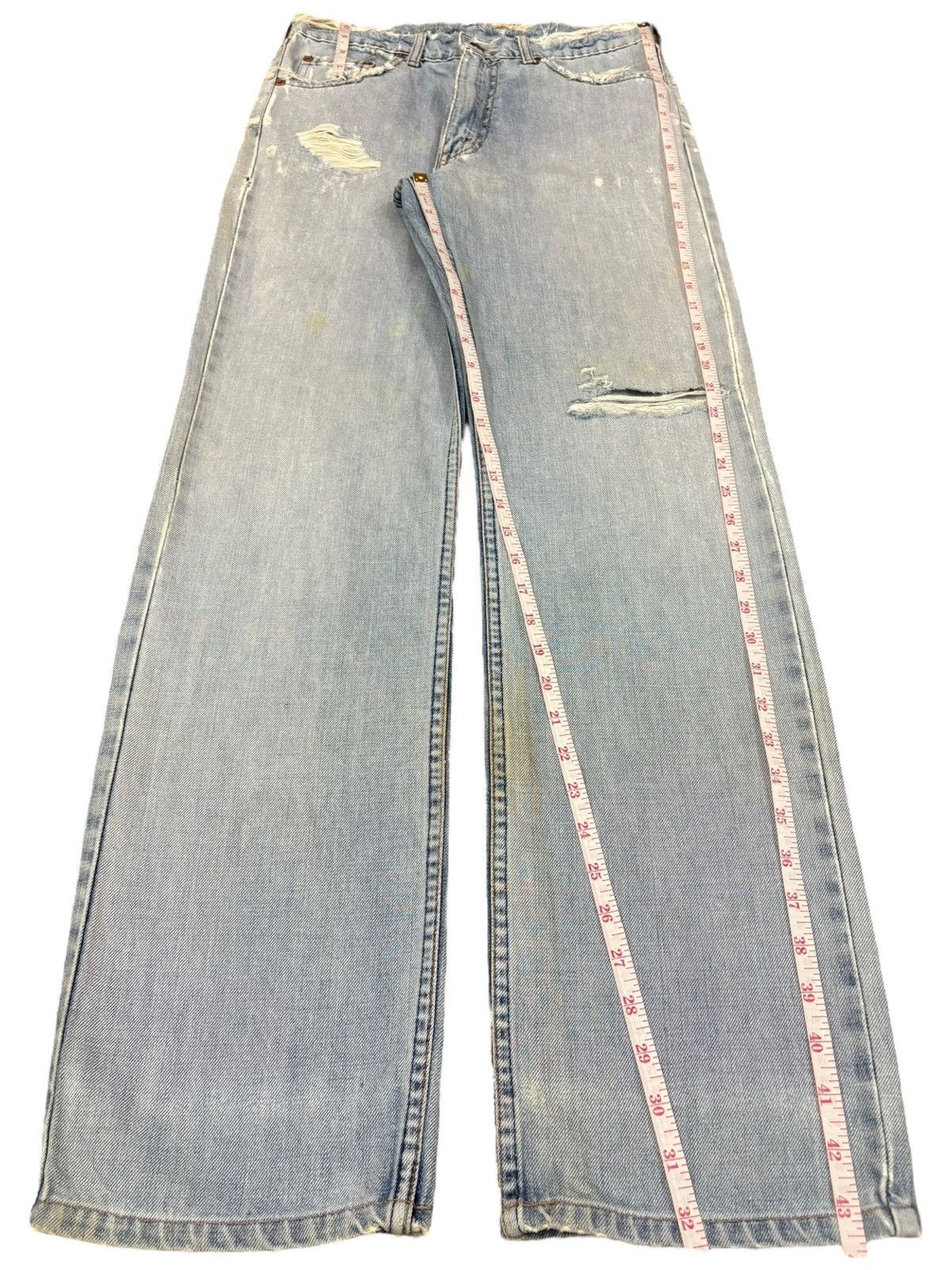 Levi's Vintage 90s Levis 508 Light Wash Distressed Loose Jeans Size US 30 / EU 46 - 12 Thumbnail