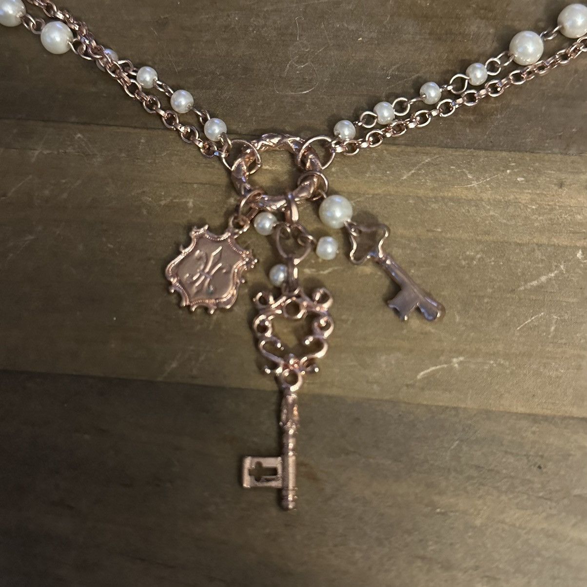 Other Rose gold bead chain charm pendant necklace Size ONE SIZE - 3 Thumbnail