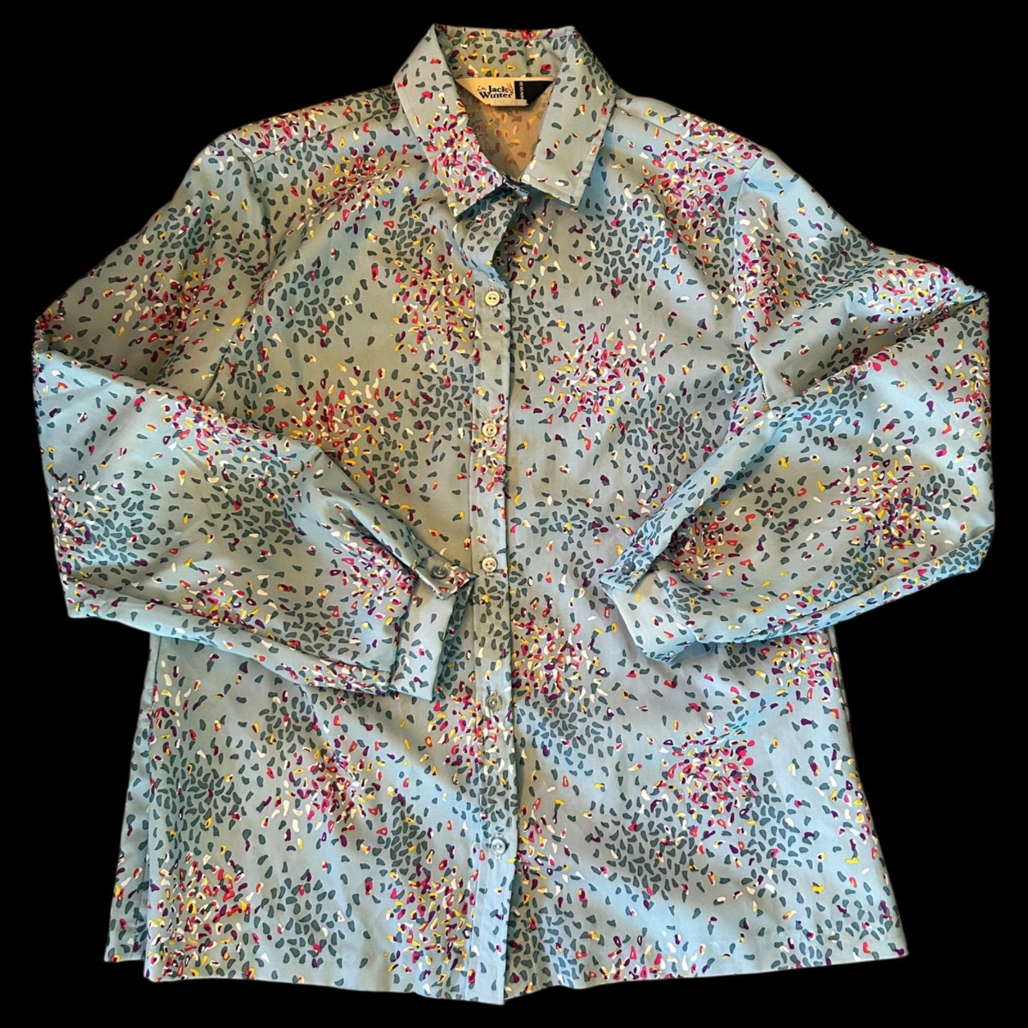 Vintage Vintage Jack Winter Generation 80 Pastel Blue Novelty Blouse Size L / US 10 / IT 46 - 1 Thumbnail