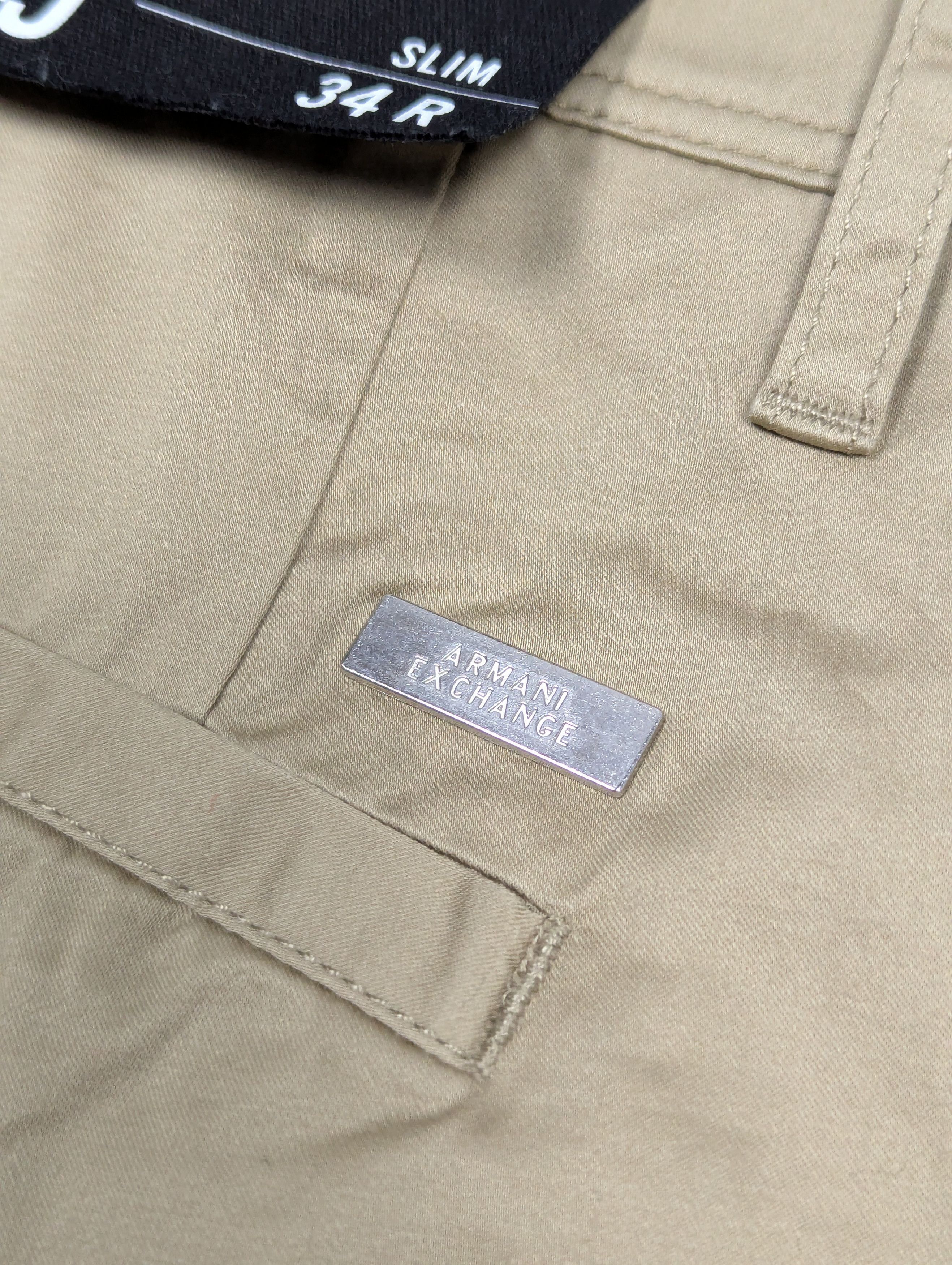 Armani Exchange New Armani Exchange Men's Slim Fit Chinos Beige Pants Size US 34 / EU 50 - 20 Thumbnail