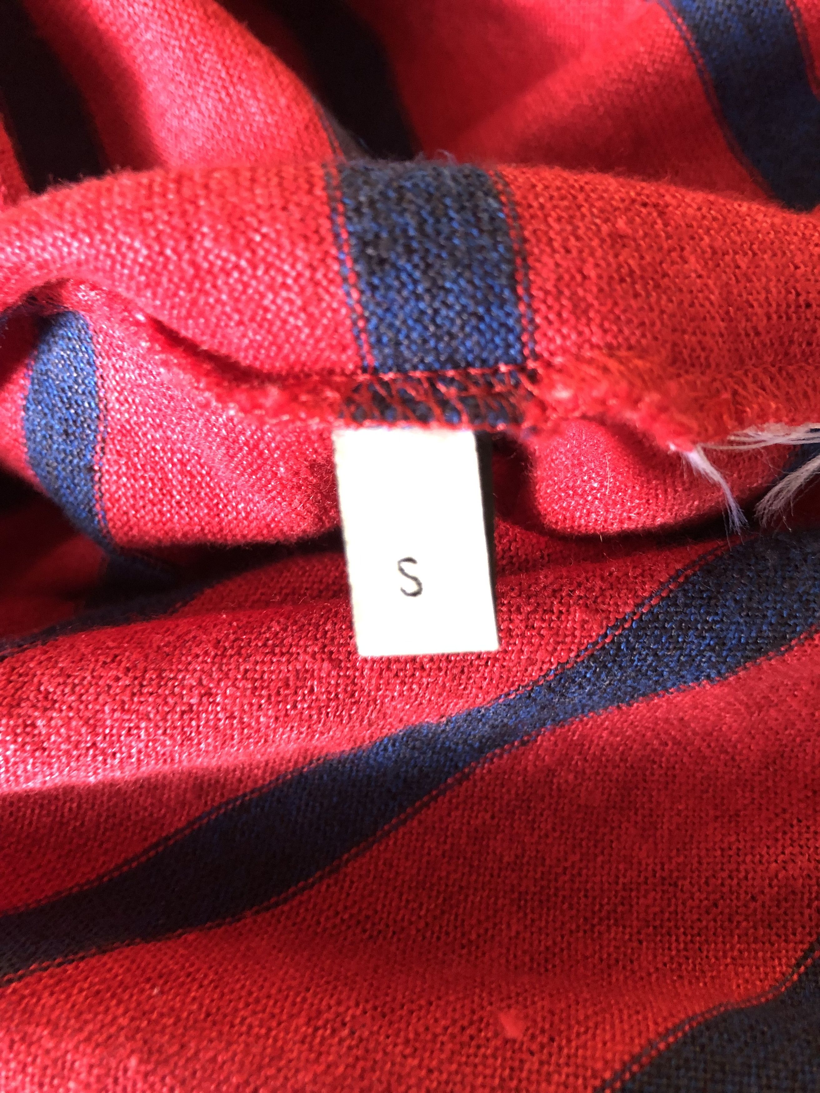 Gucci Gucci Red/Blue Striped Vintage Logo Linen Blend T-Shirt Size US S / EU 44-46 / 1 - 7 Thumbnail