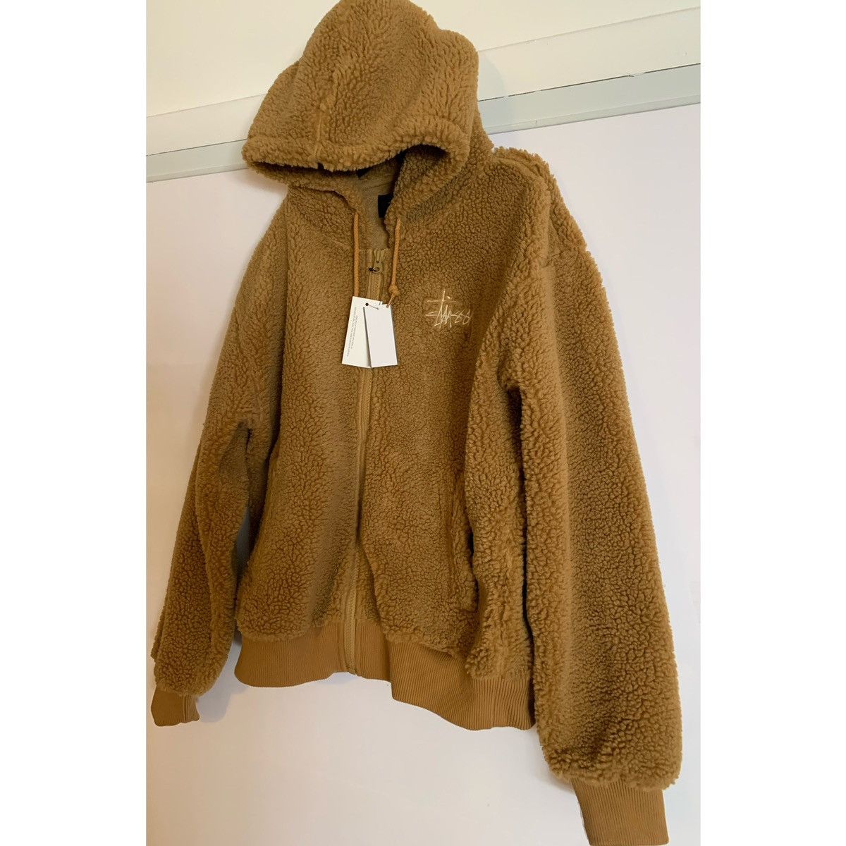 Stussy STUSSY LOGO SHERPA FLEECE HOODIE JACKET Size US S / EU 44-46 / 1 - 10 Thumbnail