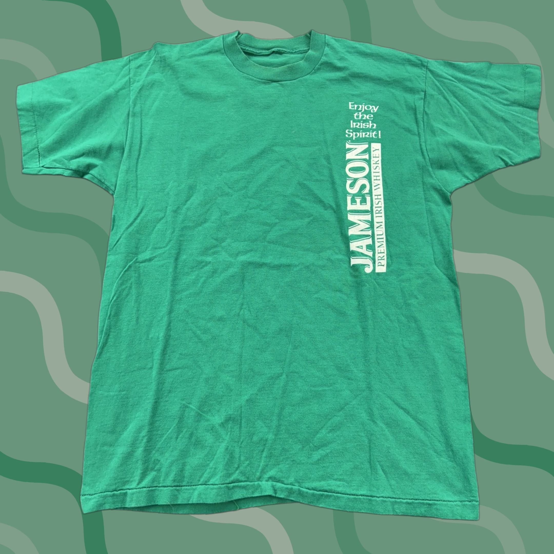 Vintage Jameson Shirt Mens Large Green Premium Irish Whiskey St Patrick's Day Promo Tee Size US M / EU 48-50 / 2 - 1 Thumbnail