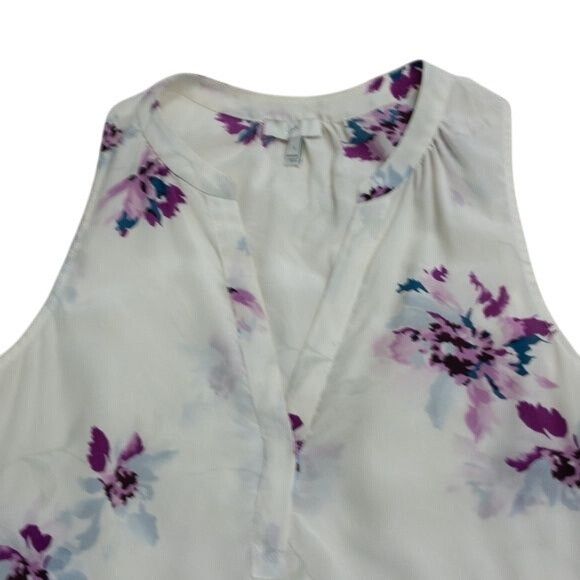 Joie Joie Silk Floral Sleeveless Blouse Size S / US 4 / IT 40 - 4 Thumbnail
