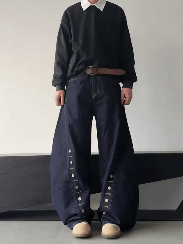 Jean Mitsuya x Miura Baggy Flare Jeans, Wide Leg Jeans Size US 33 - 2 Thumbnail
