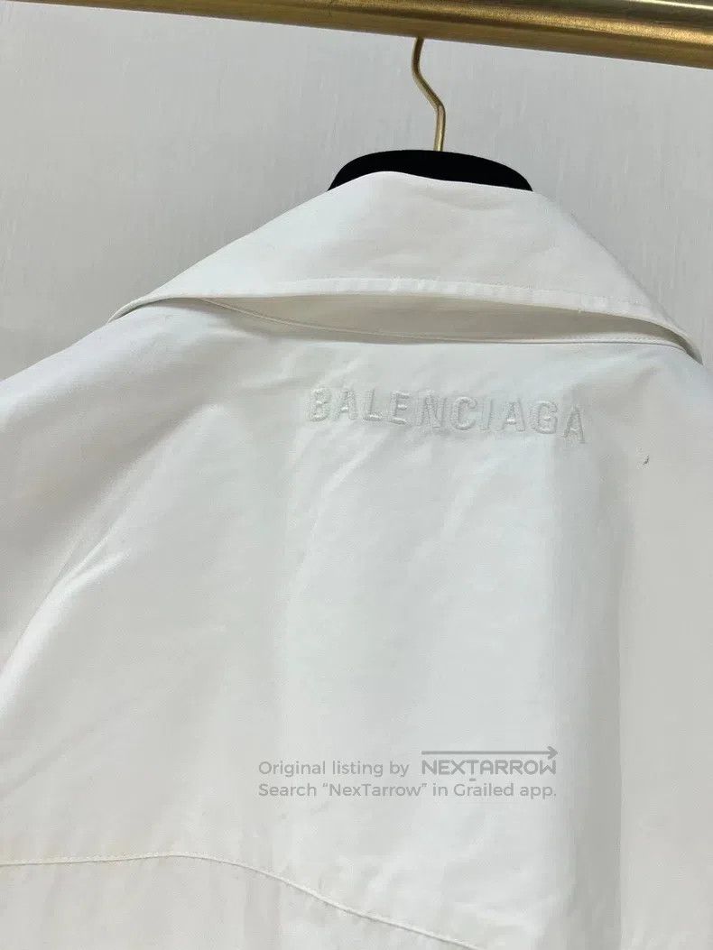 Balenciaga Balenciaga White Shirt, Asymmetrical Style Size XXS / US 00 / IT 34 - 4 Thumbnail