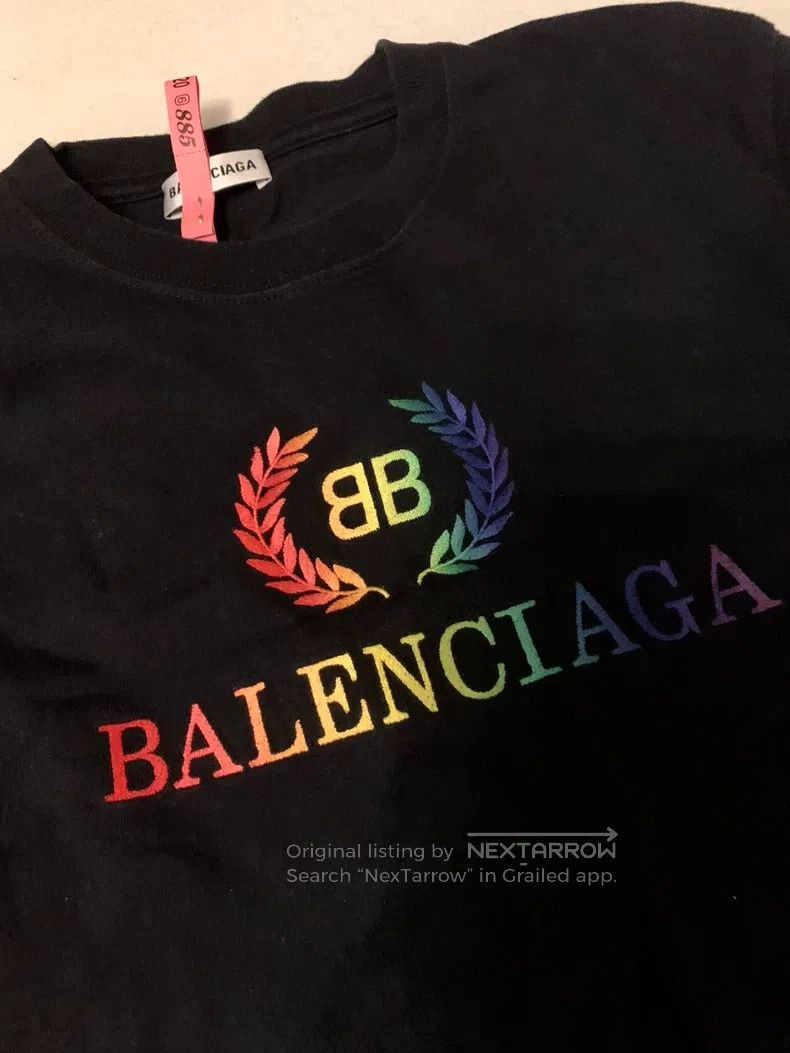 Balenciaga Balenciaga Rainbow letter short-sleeve T-shirt Size US XS / EU 42 / 0 - 2 Thumbnail
