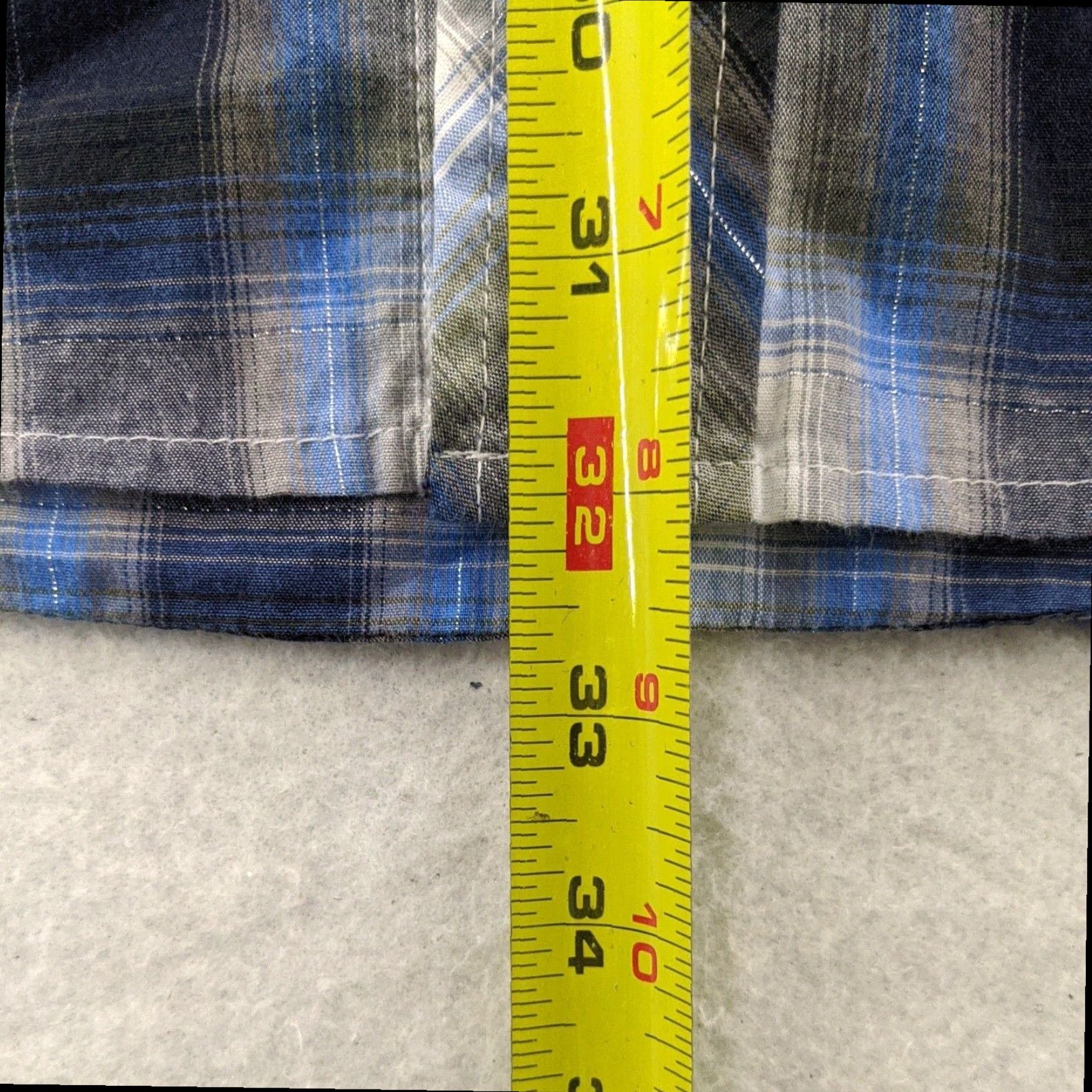 Roper Roper Mens Western Shirt Extra Large XL Blue Plaid Long Sleeve Size US XL / EU 56 / 4 - 6 Thumbnail