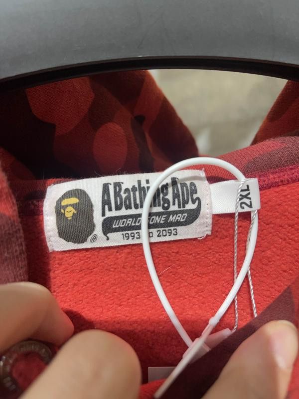Bape BAPE Men's Red Camo Logo Hoodie Size US XXL / EU 58 / 5 - 3 Thumbnail