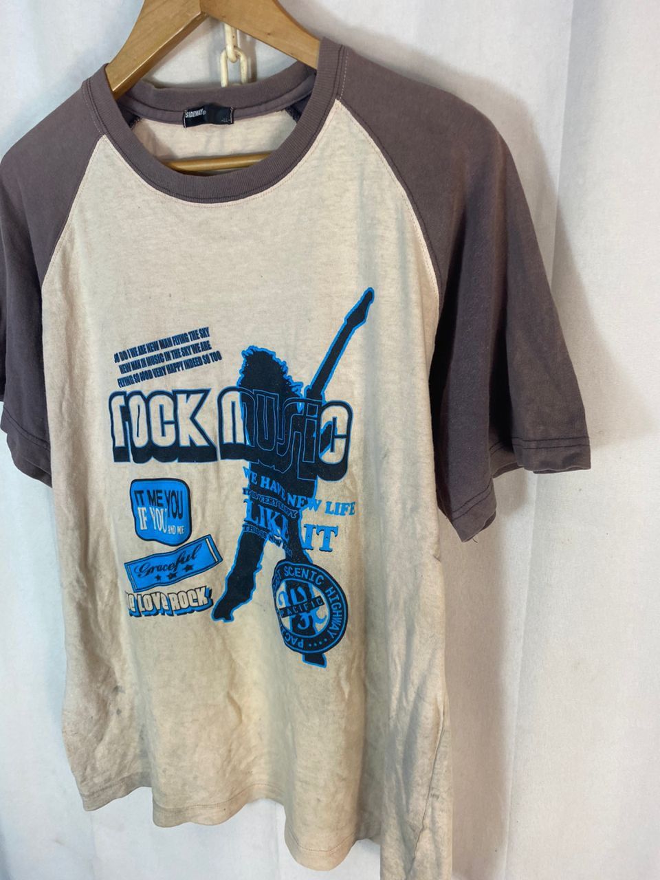 Japanese Brand “Rock music” printed distressed tshirt by sideway Size US L / EU 52-54 / 3 - 3 Thumbnail
