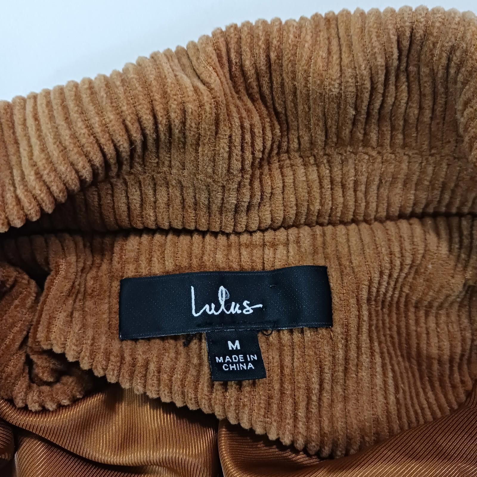 Lulus Lulus JKT1133 Women's Brown Cotton Full Zip Belted Jacket M Size M / US 6-8 / IT 42-44 - 4 Thumbnail