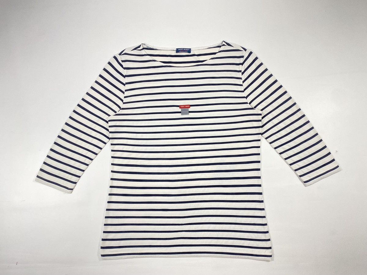 Saint James Vintage 90s Saint James France Striped Asap Rocky Style Tee Size L / US 10 / IT 46 - 11 Thumbnail