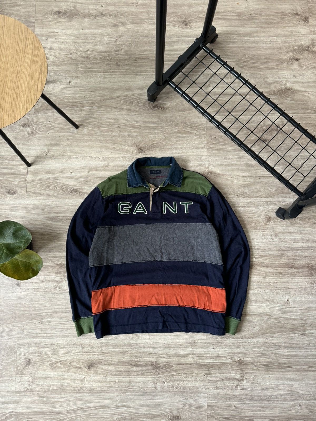 Gant Vintage Gant Y2K Big Logo Striped Rugby Long Sleeve Size US XL / EU 56 / 4 - 1 Thumbnail
